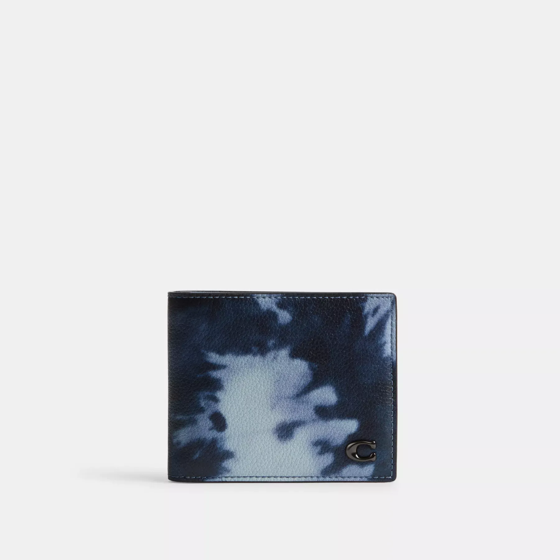 COACH 3-i-1 plånbok med Tie-Dye-tryck Midnight Navy Multi