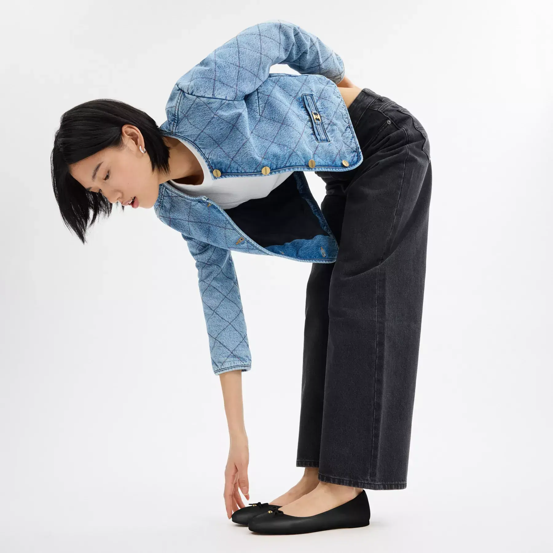 COACH Abigail Flat Svart COACH Abigail Flat Svart