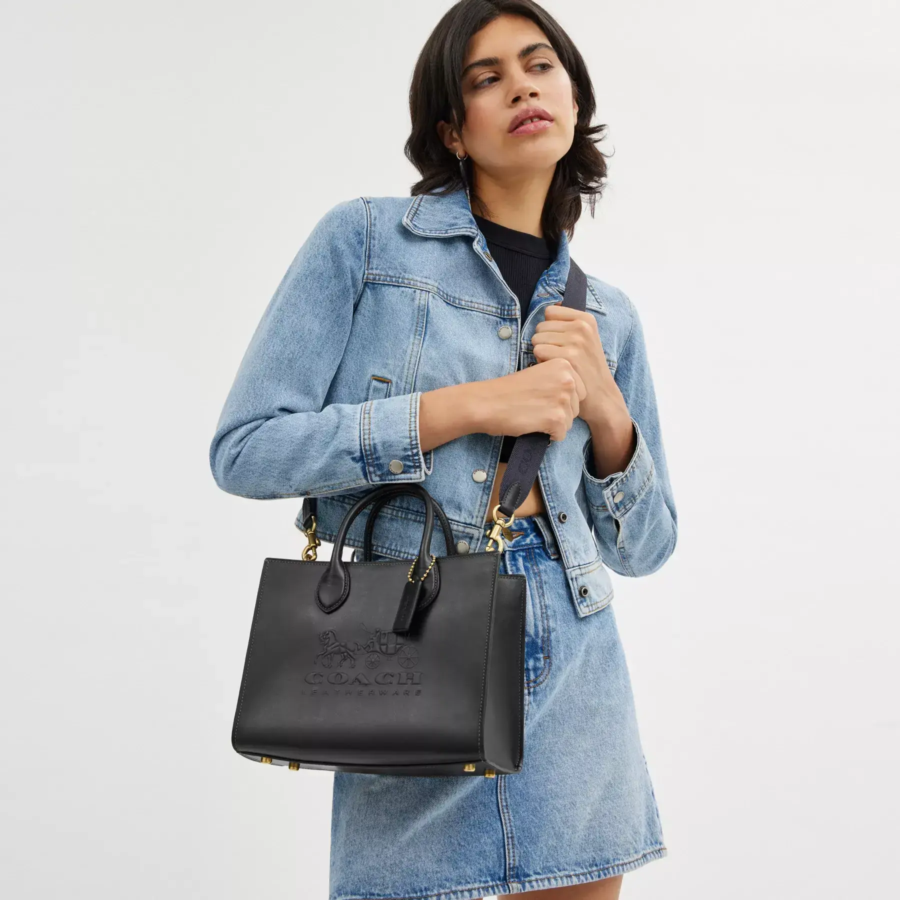 COACH Ace Tote Bag 26 Svart COACH Ace Tote Bag 26 Svart