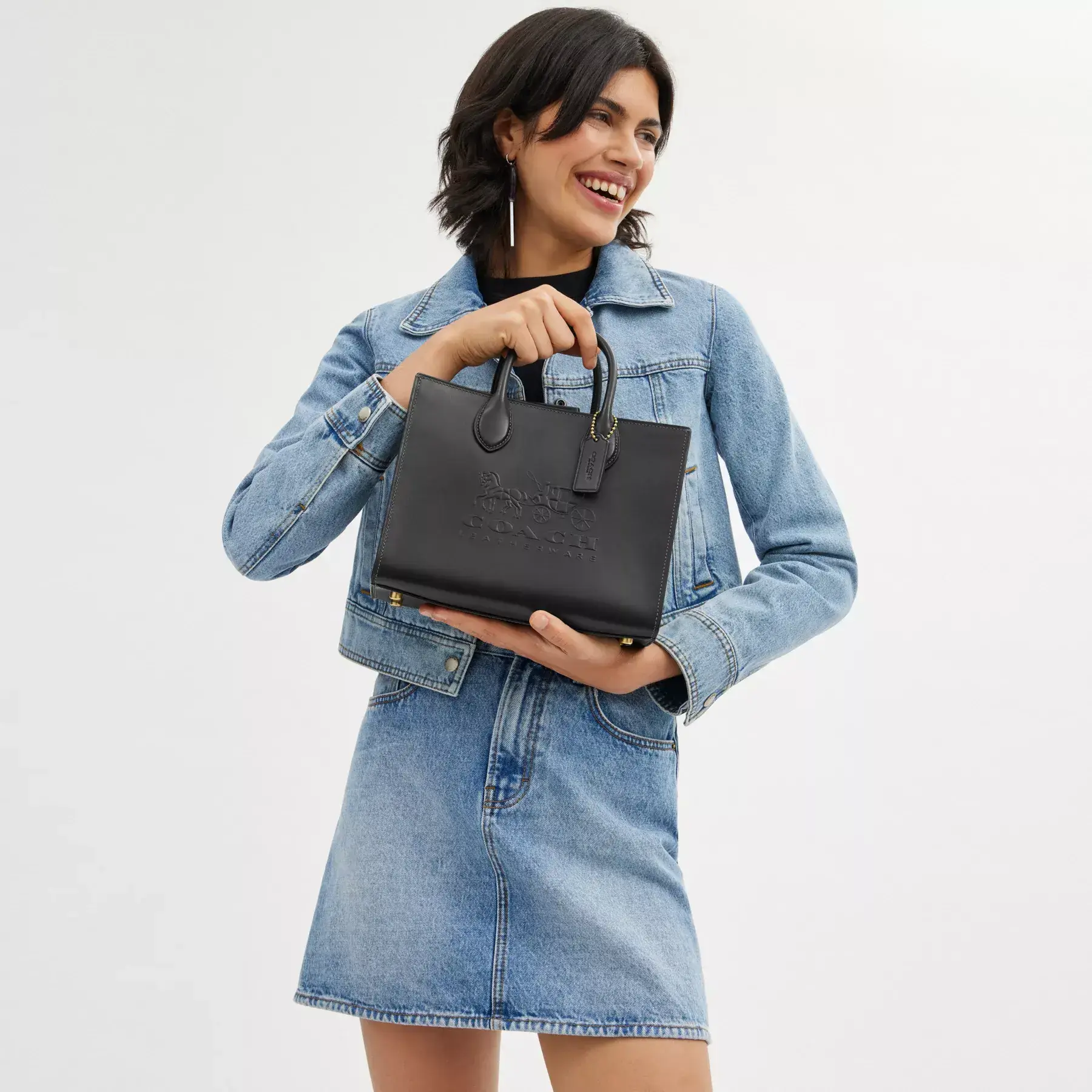 COACH Ace Tote Bag 26 Svart COACH Ace Tote Bag 26 Svart