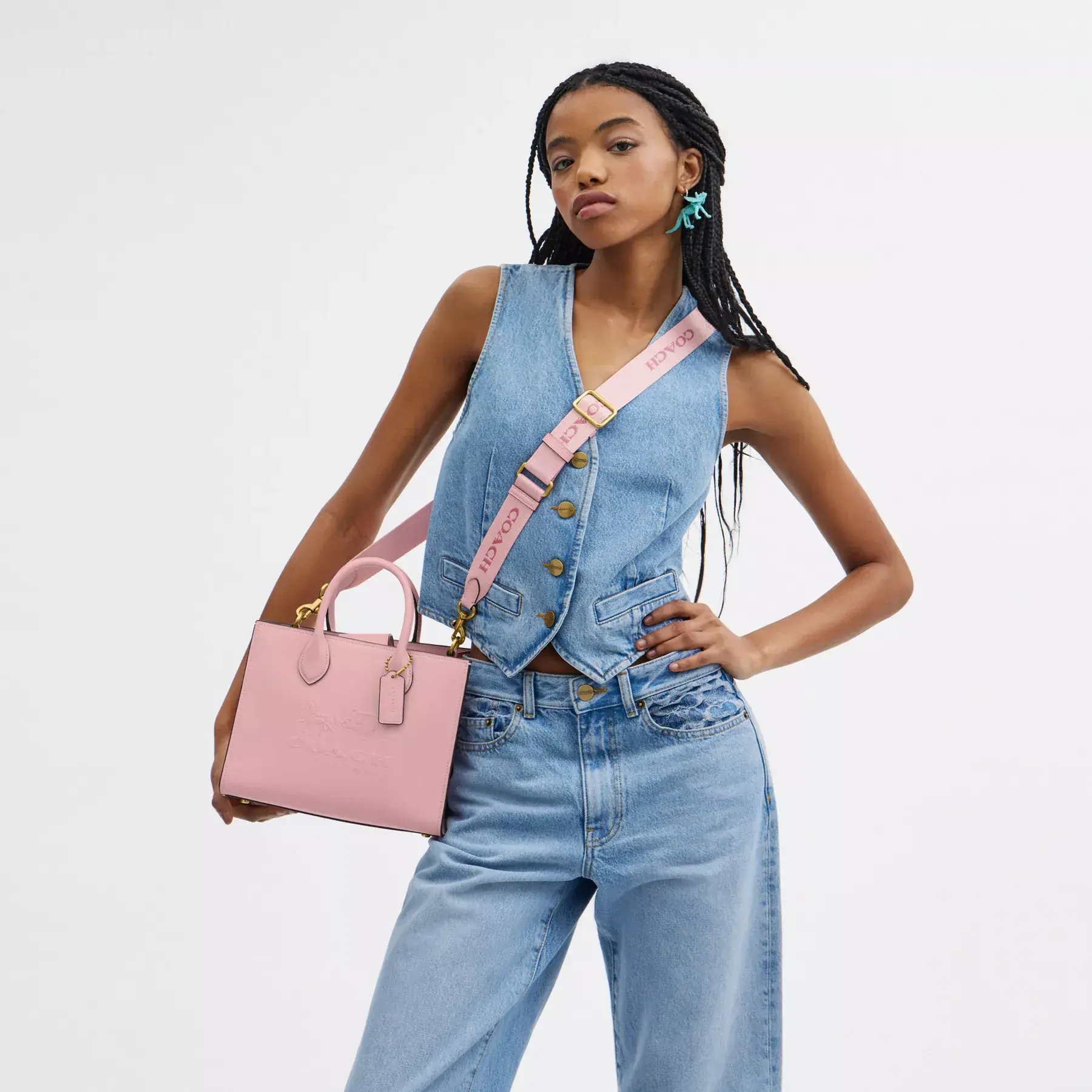 COACH Ace Tote Bag 26 Mjuk rosa COACH Ace Tote Bag 26 Mjuk rosa