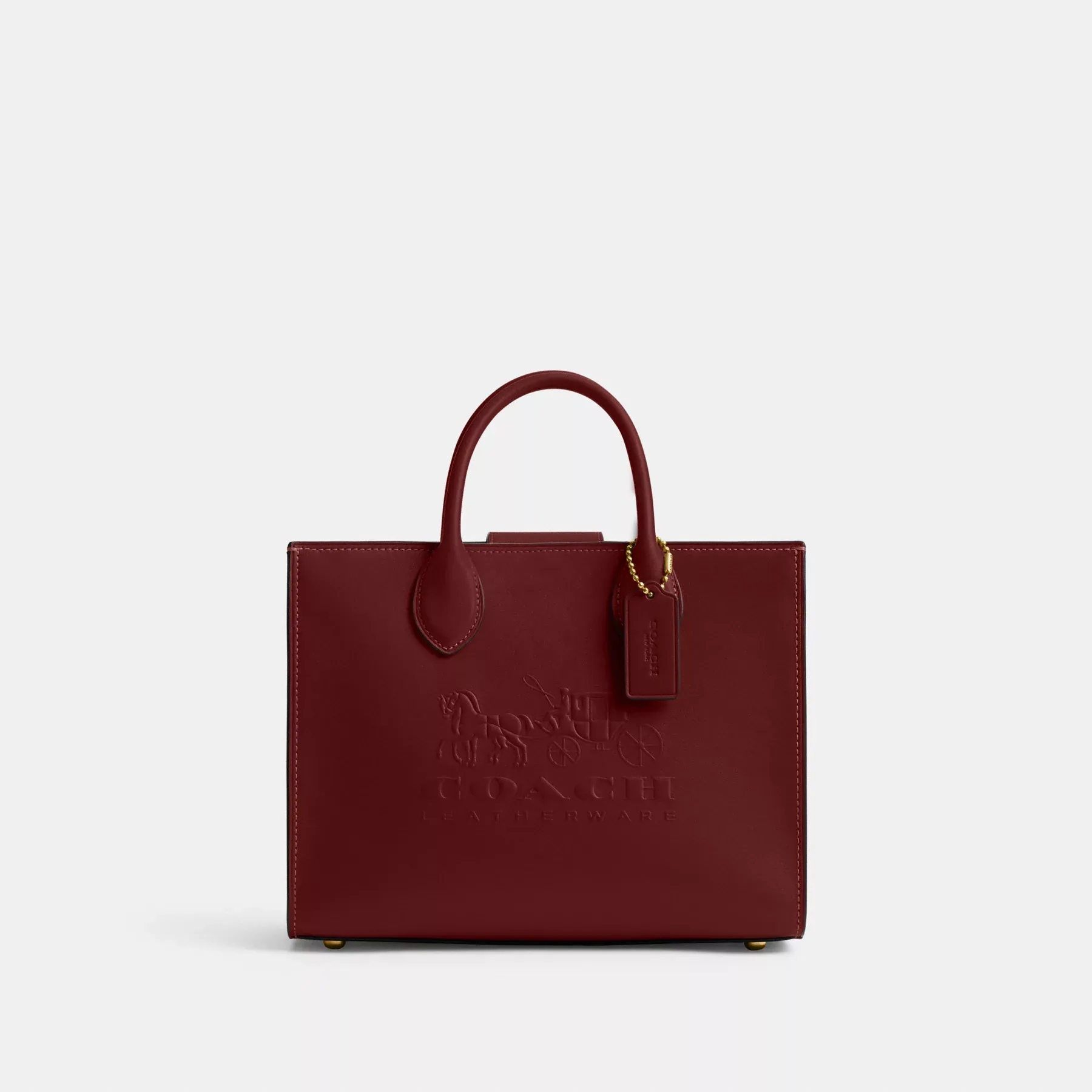 COACH Ace Tote Bag 26 Mörk Ruby