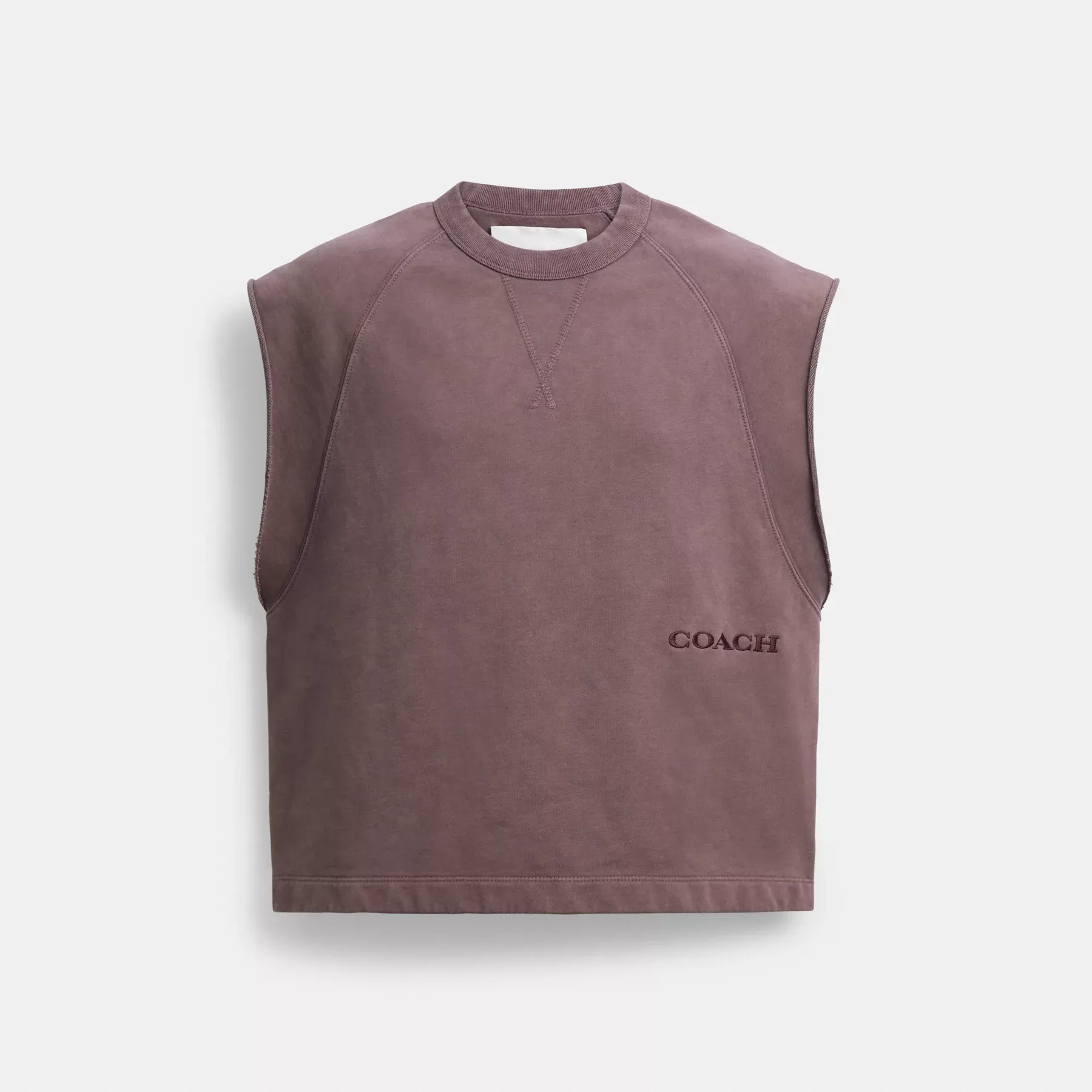 COACH Ärmlös Garment Dye Crewneck Purpur