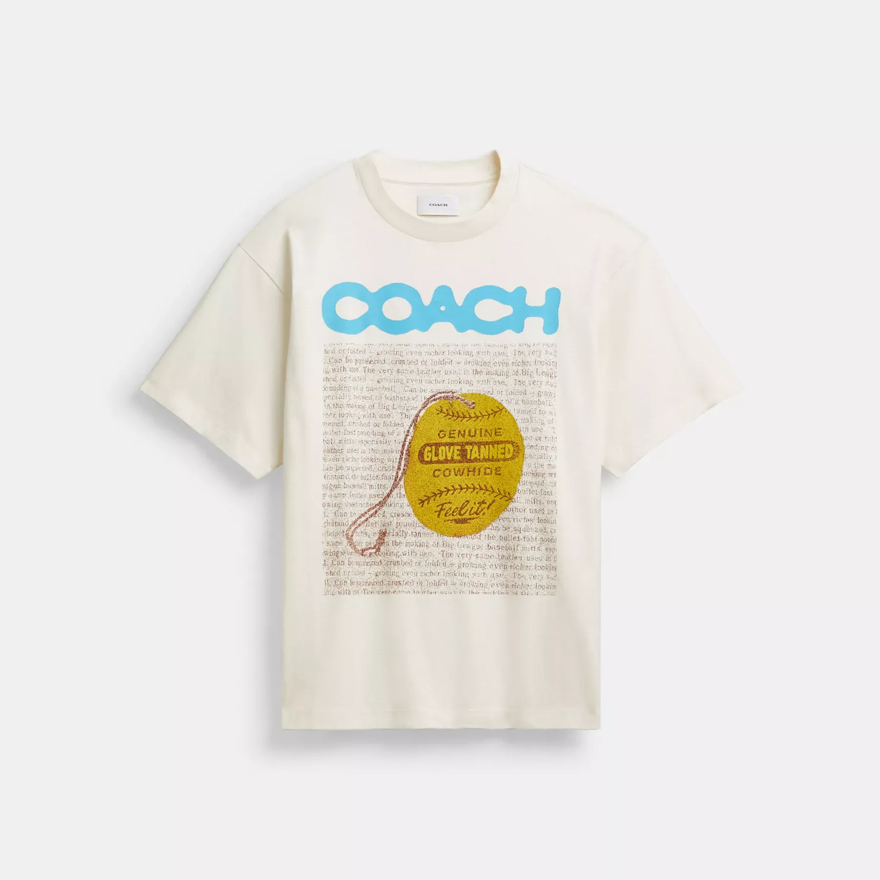 COACH Avslappnad collage grafisk T-shirt Vit Multi