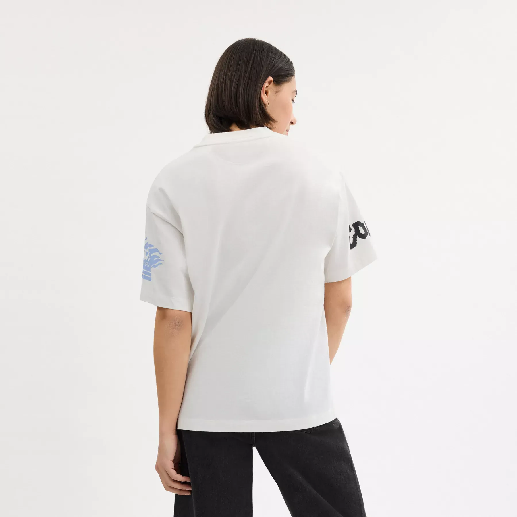 COACH Avslappnad grafisk surf-t-shirt Vit COACH Avslappnad grafisk surf-t-shirt Vit