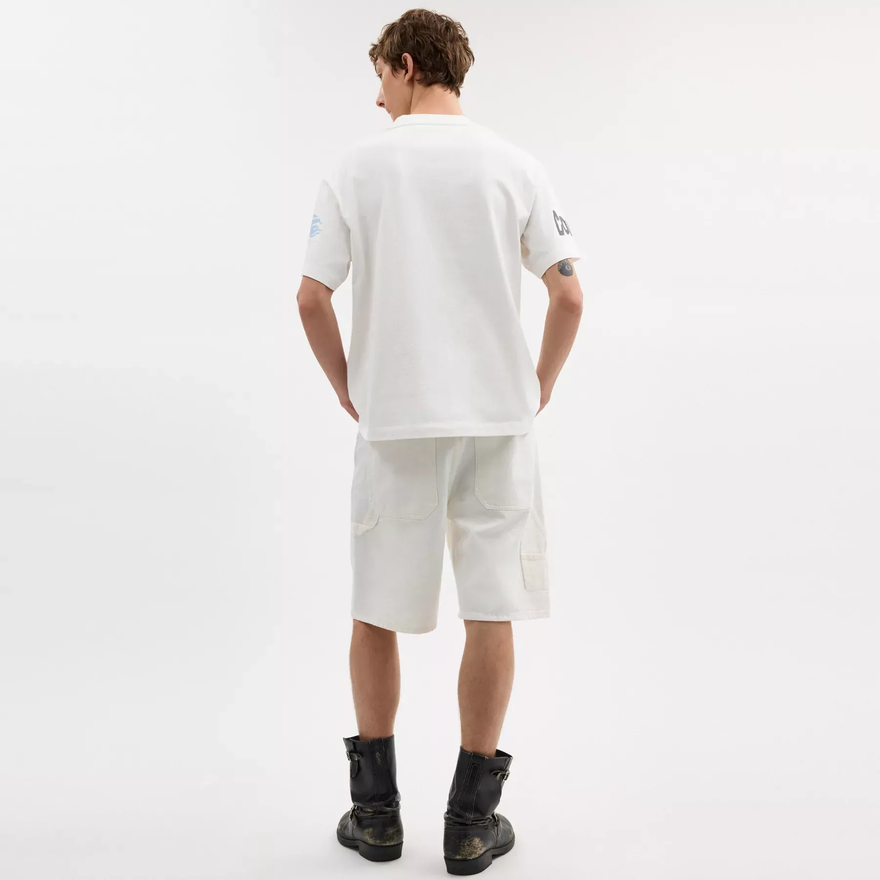 COACH Avslappnad grafisk surf-t-shirt Vit COACH Avslappnad grafisk surf-t-shirt Vit