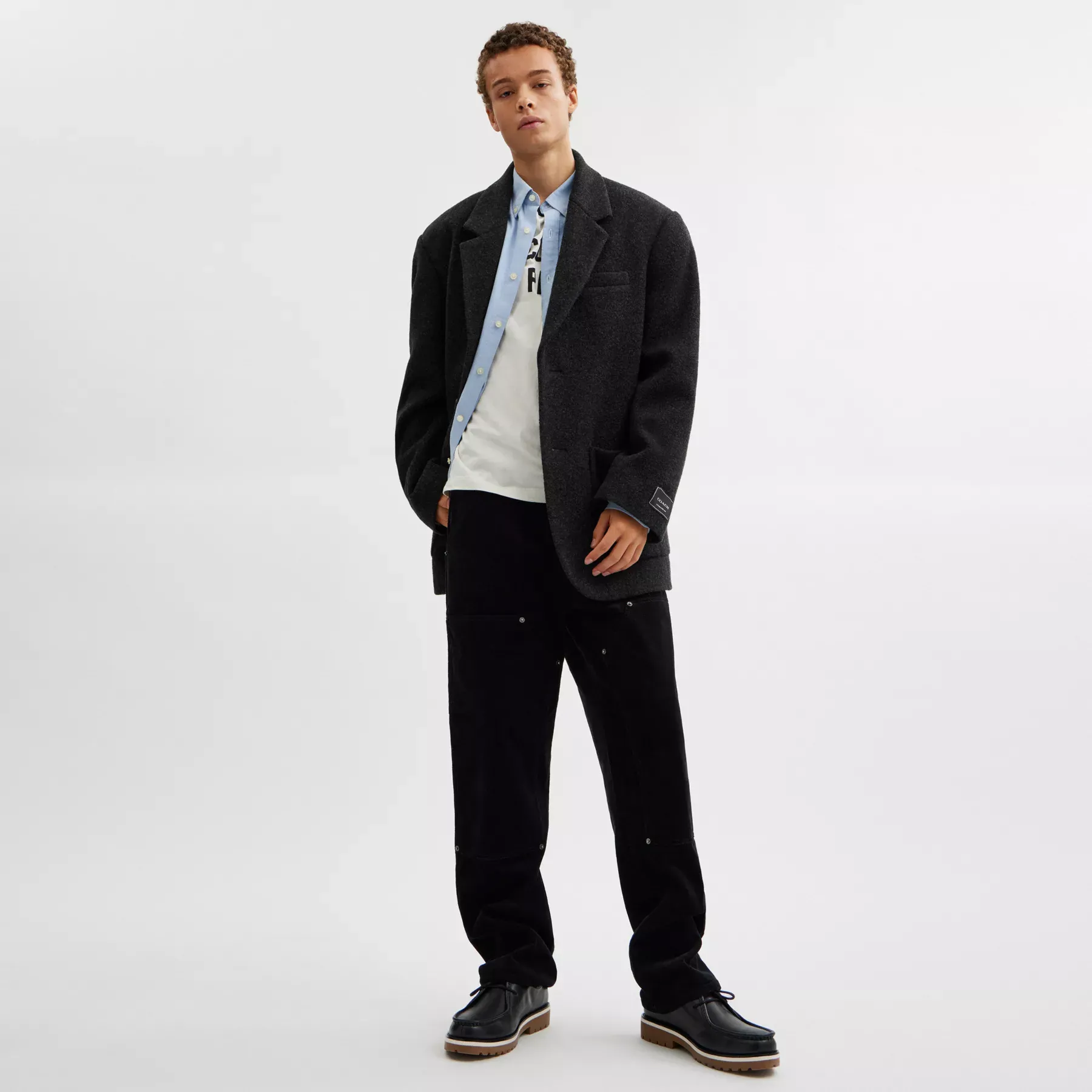 COACH Avslappnad ullblazer Kol