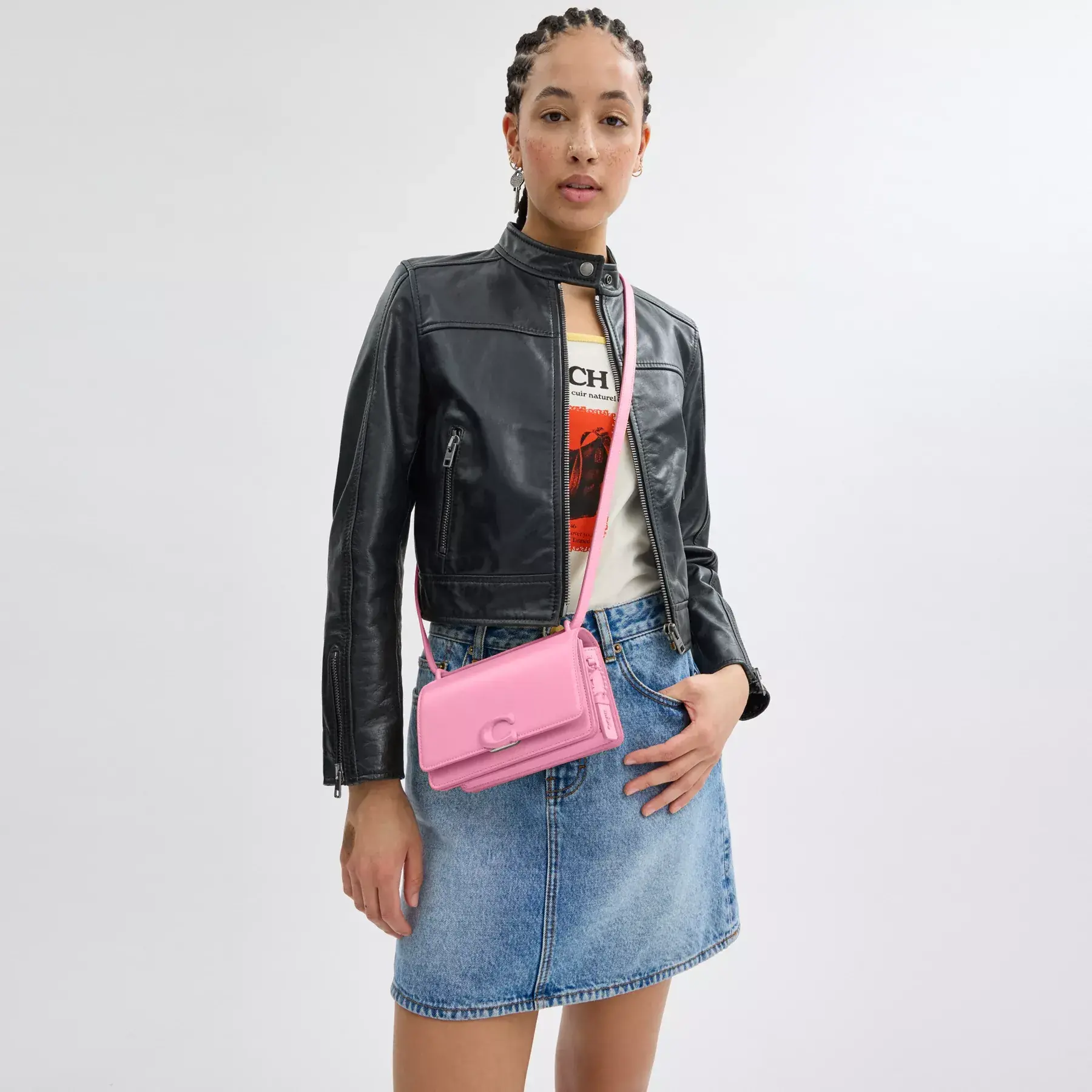 COACH Bandit Crossbody Levande rosa COACH Bandit Crossbody Levande rosa