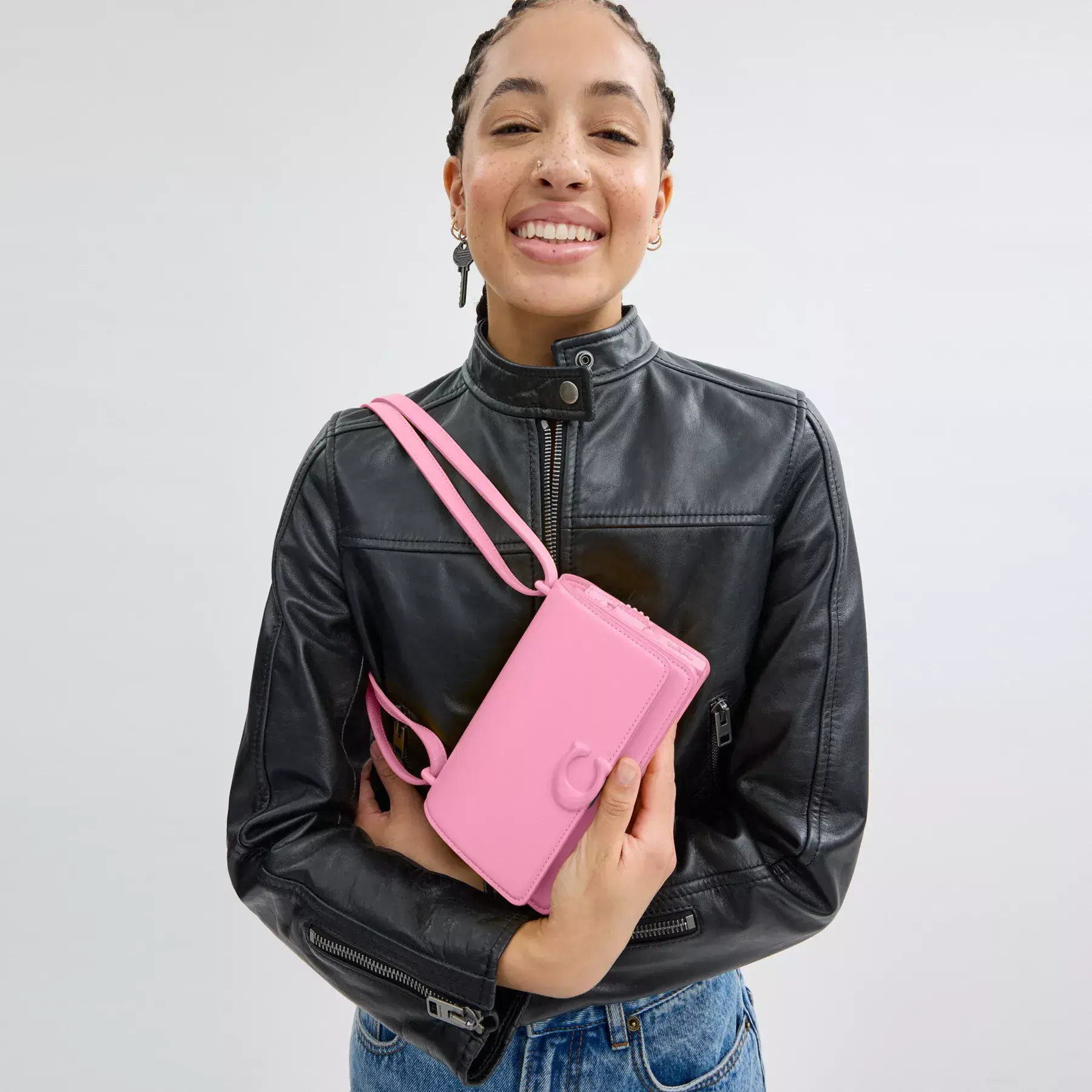 COACH Bandit Crossbody Levande rosa COACH Bandit Crossbody Levande rosa