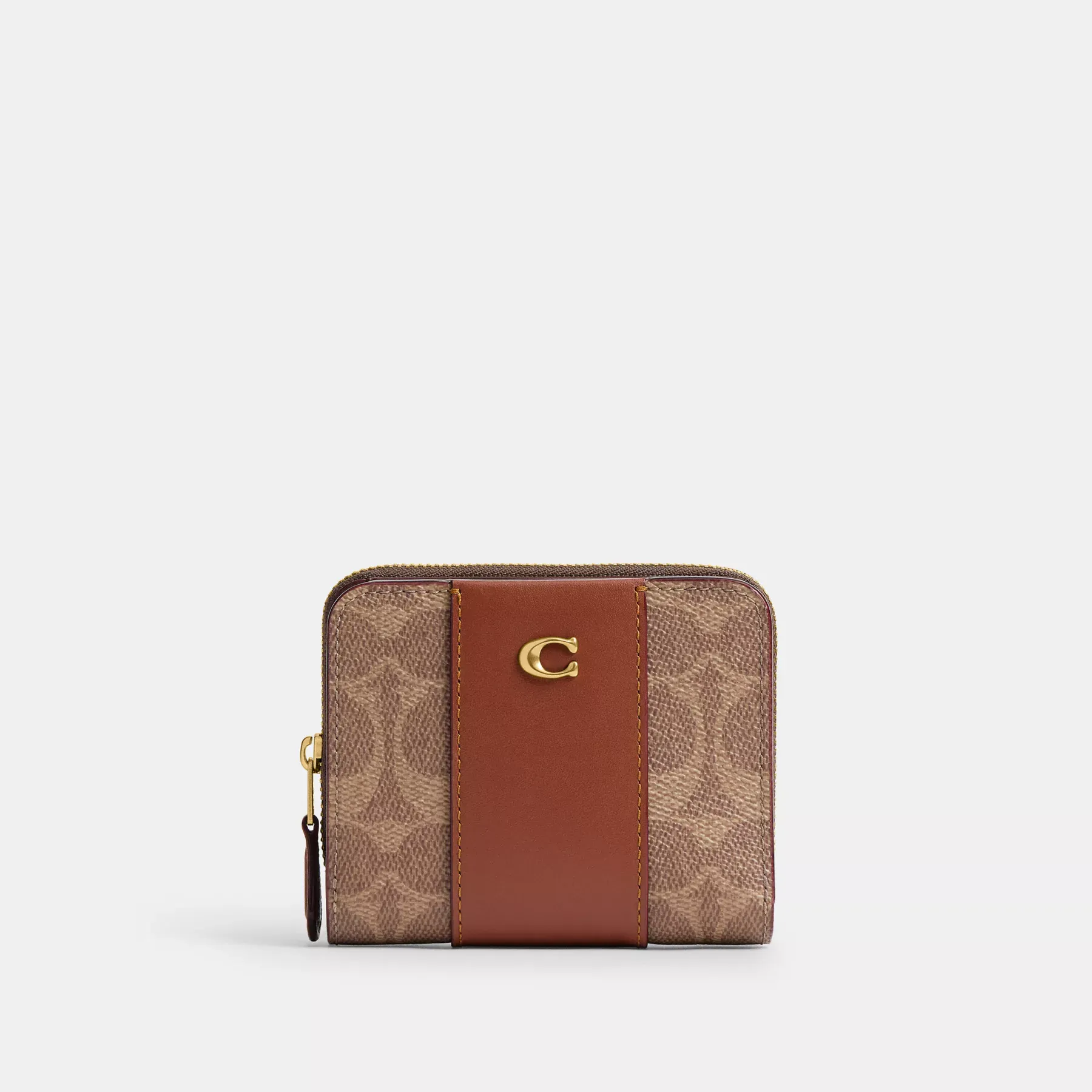COACH Billfold-plånbok i Colorblock Signature Canvas Tan Caramel
