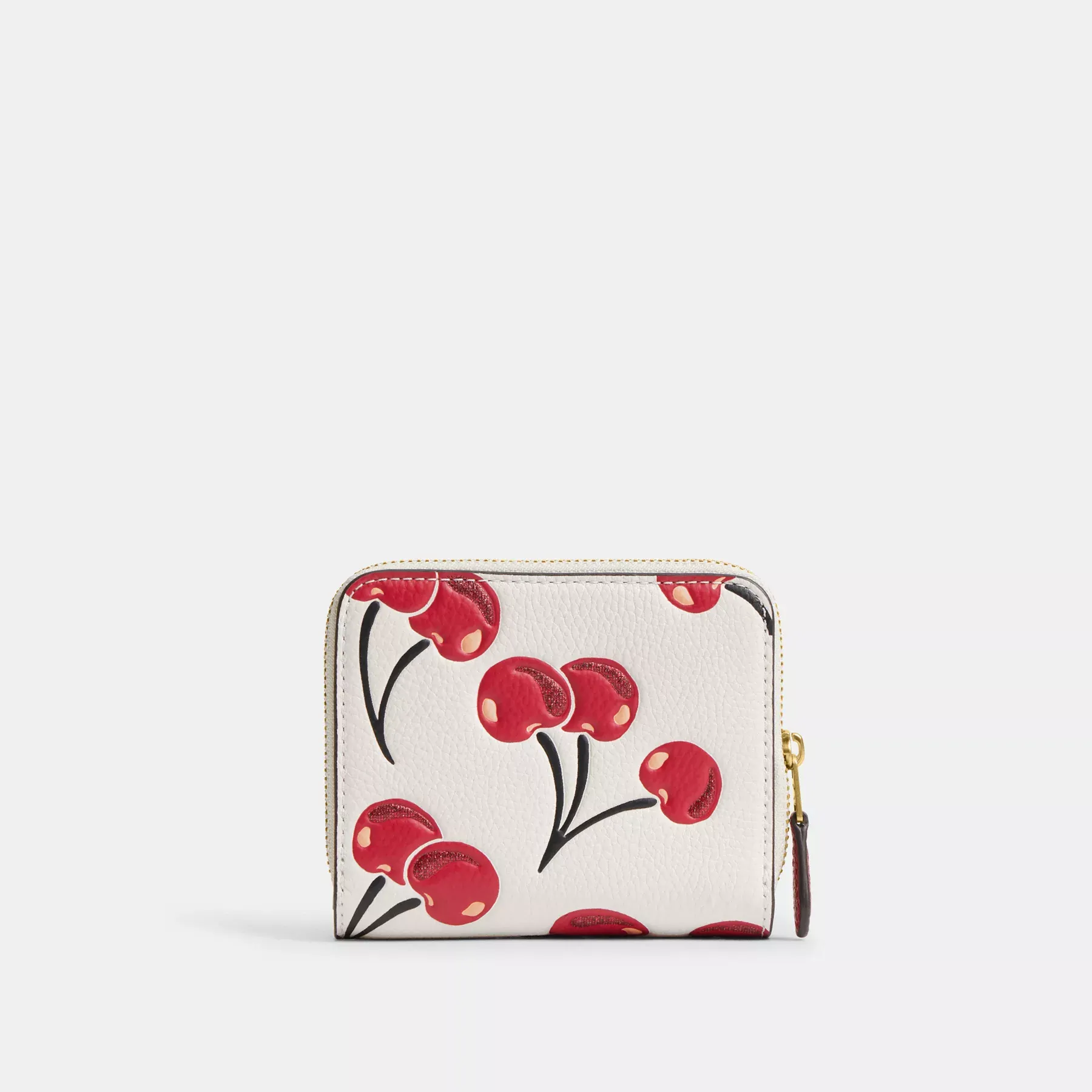 COACH Billfold-plånbok med körsbärstryck Chalk Multi