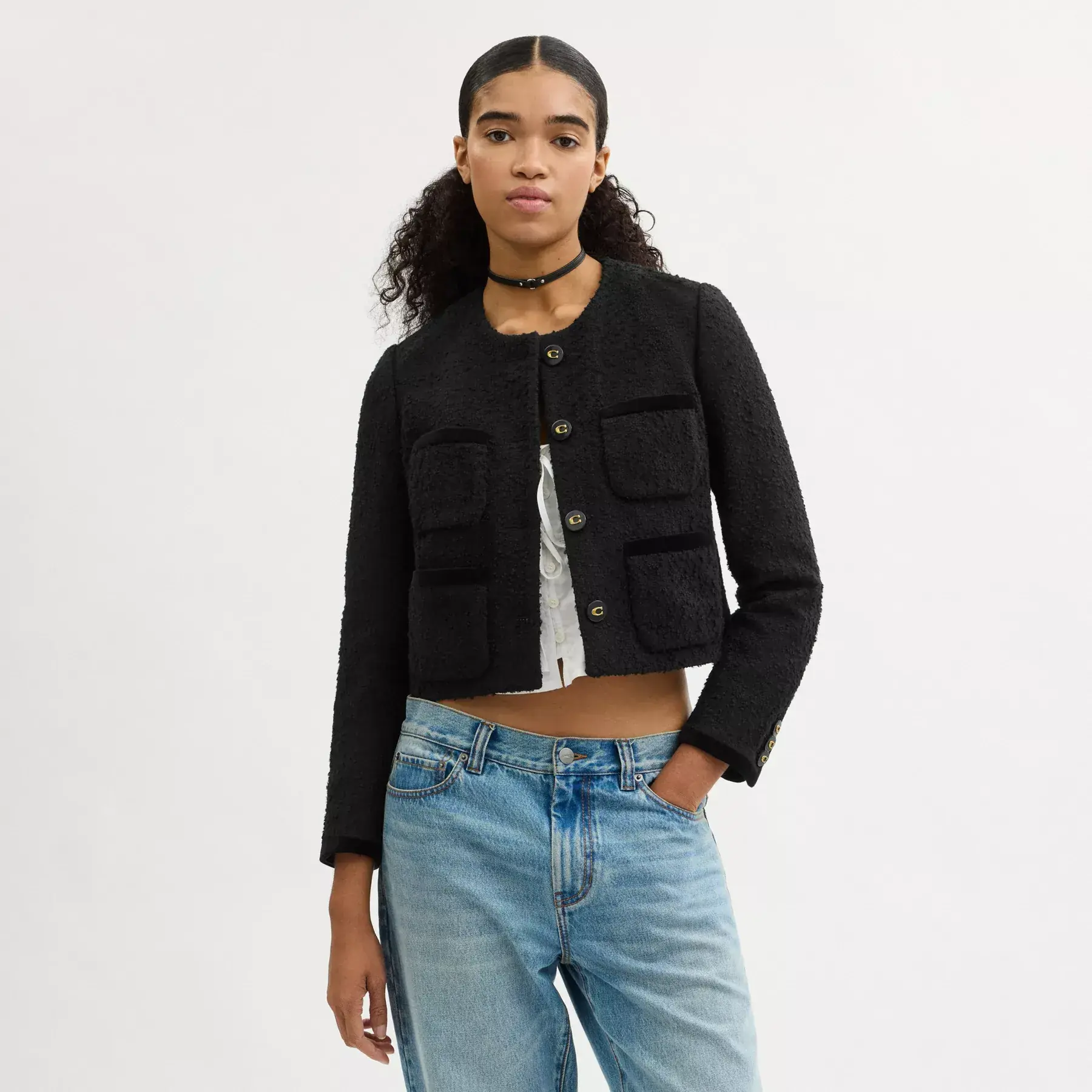 COACH Boucle jacka Svart