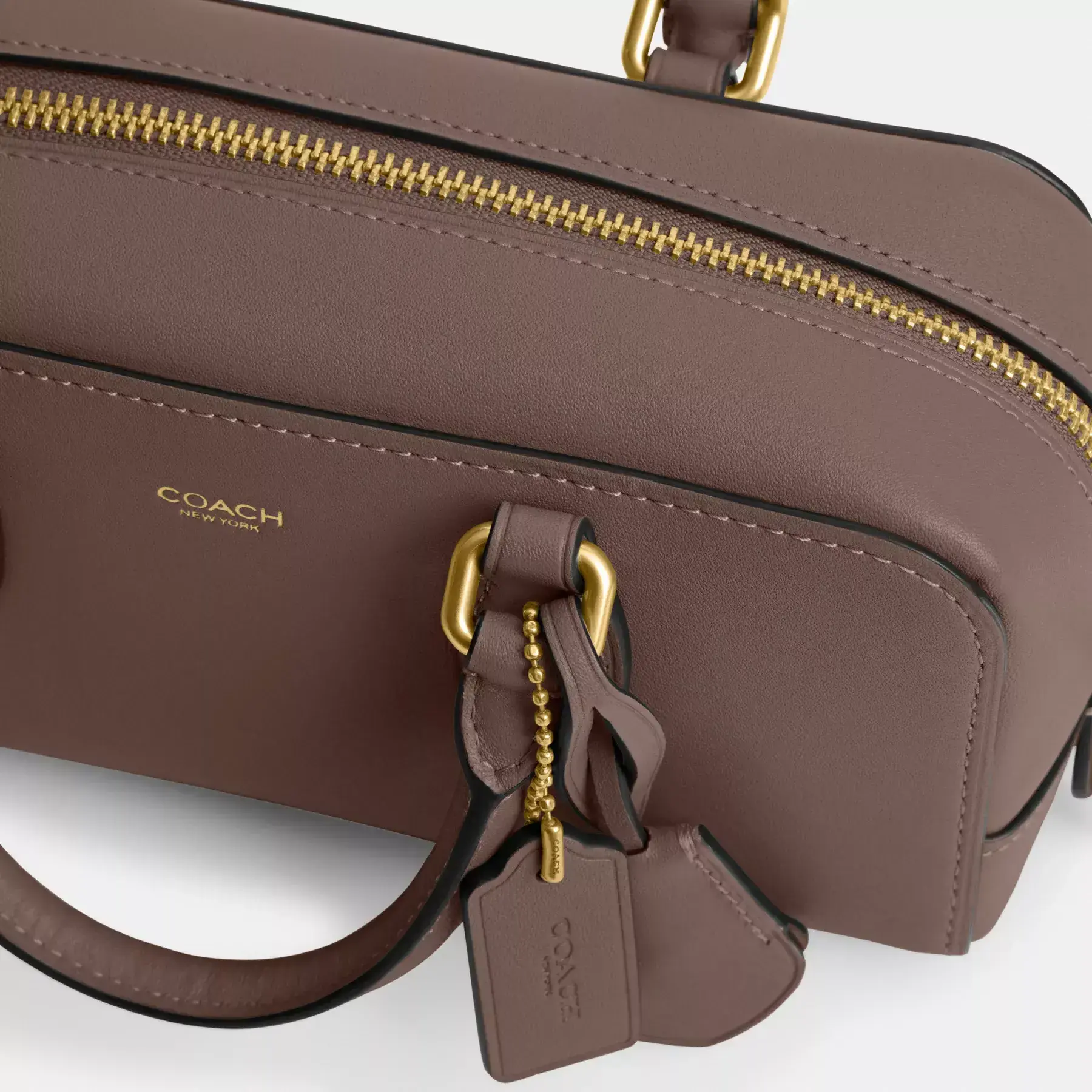 COACH Bowery Satchel 22 Mörk sten COACH Bowery Satchel 22 Mörk sten