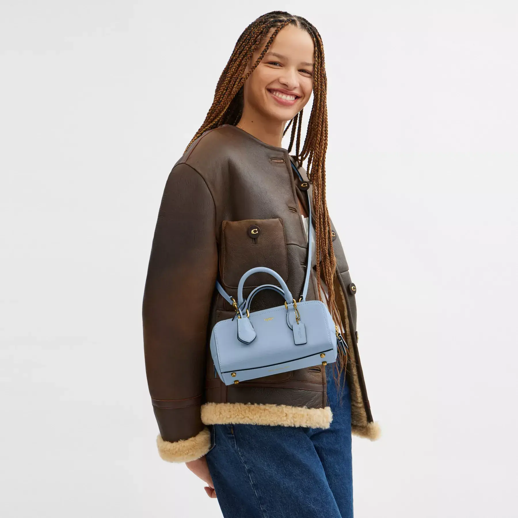 COACH Bowery Satchel 22 Blåklocka COACH Bowery Satchel 22 Blåklocka