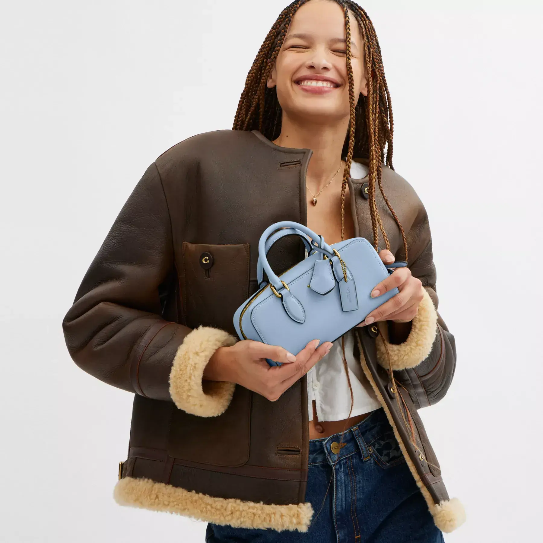 COACH Bowery Satchel 22 Blåklocka COACH Bowery Satchel 22 Blåklocka