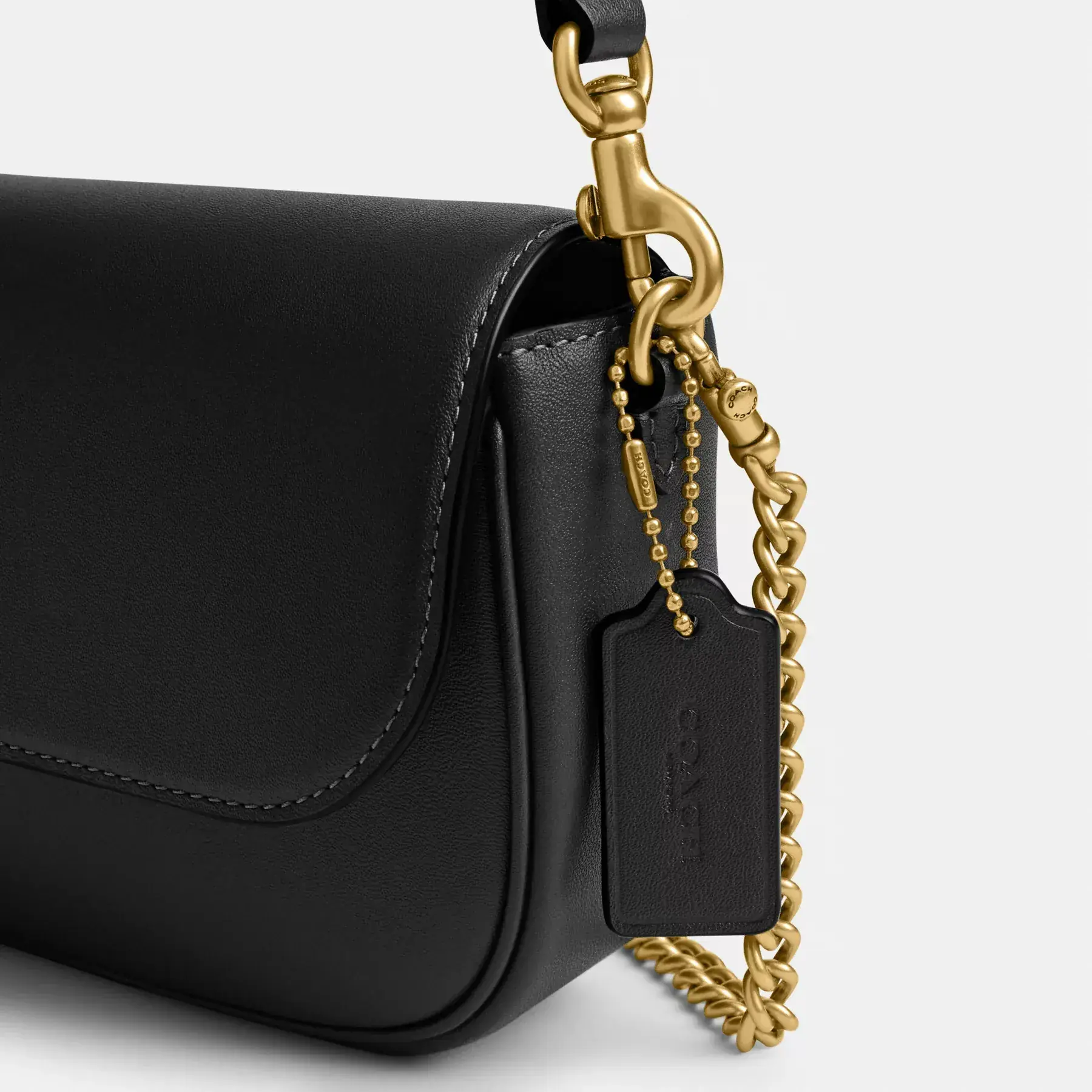 COACH Brook Flap Chain Bag Svart COACH Brook Flap Chain Bag Svart