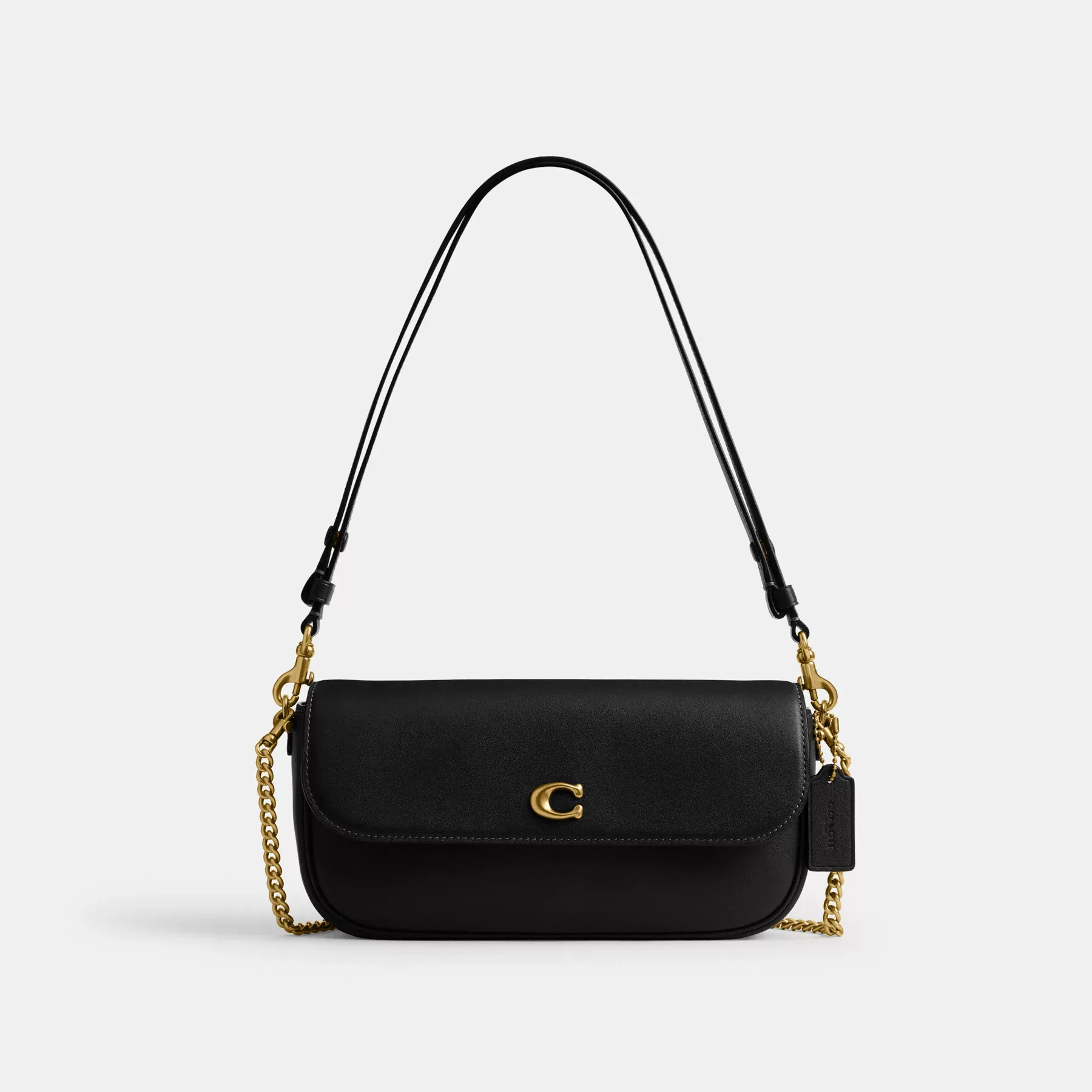 COACH Brook Flap Chain Bag Svart
