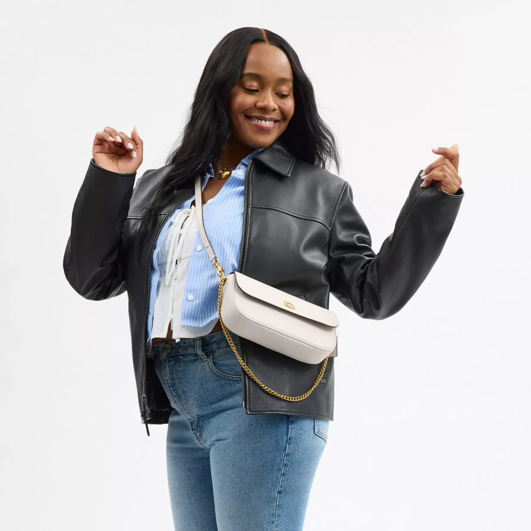 COACH Brook Flap Chain Bag Krita COACH Brook Flap Chain Bag Krita