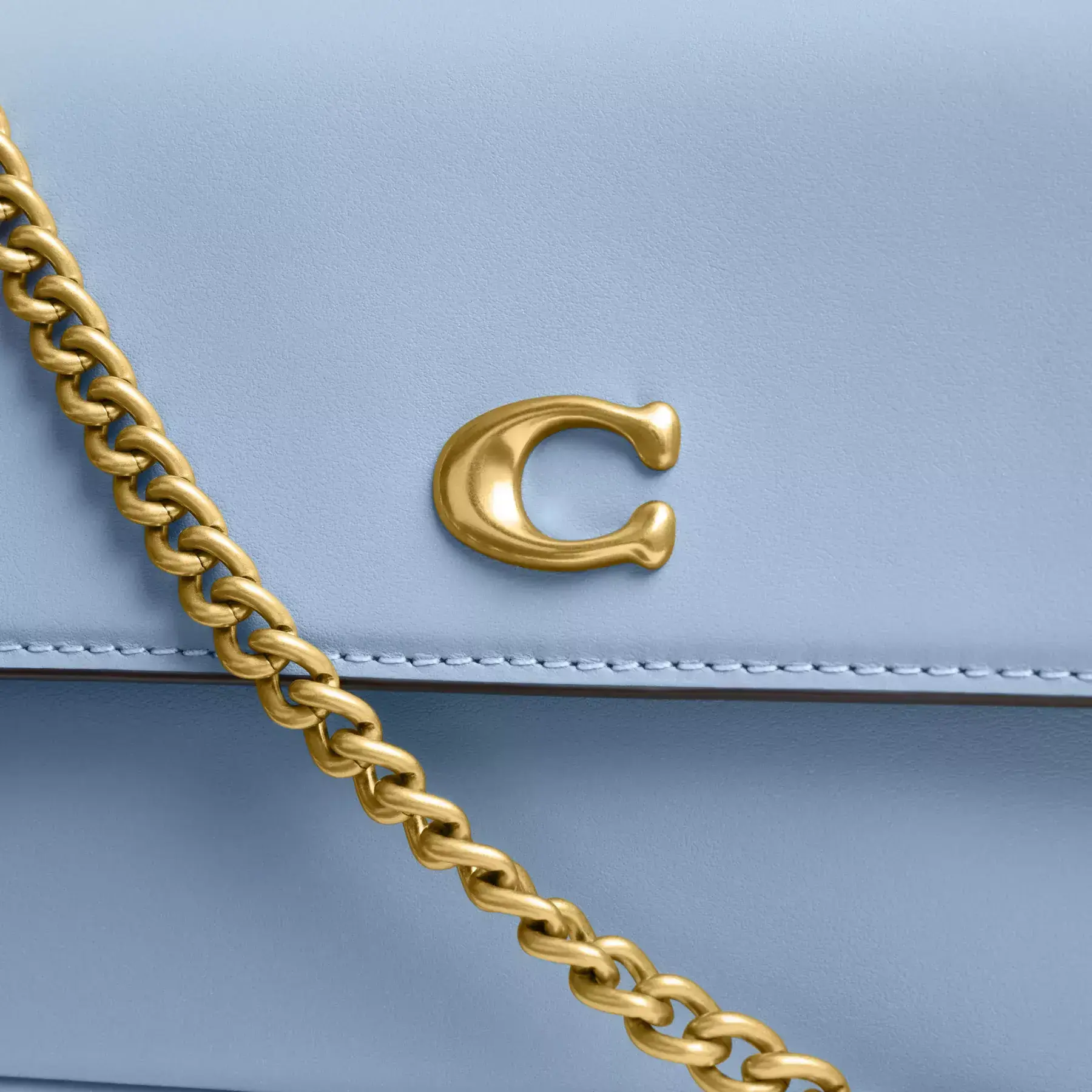 COACH Brook Flap Chain Bag Blåklocka COACH Brook Flap Chain Bag Blåklocka
