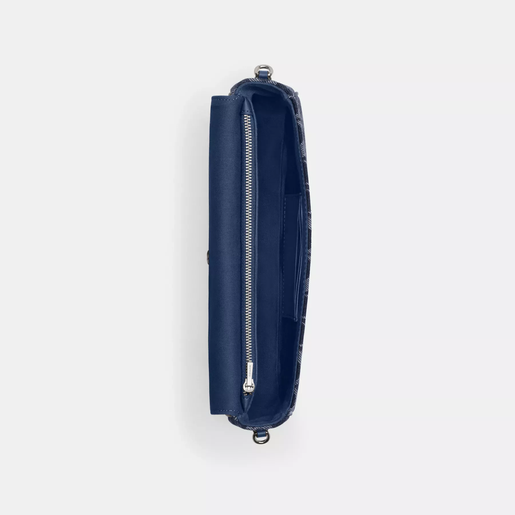 COACH Brook Flap Chain Bag I Signature Denim Deep Blue Multi COACH Brook Flap Chain Bag I Signature Denim Deep Blue Multi