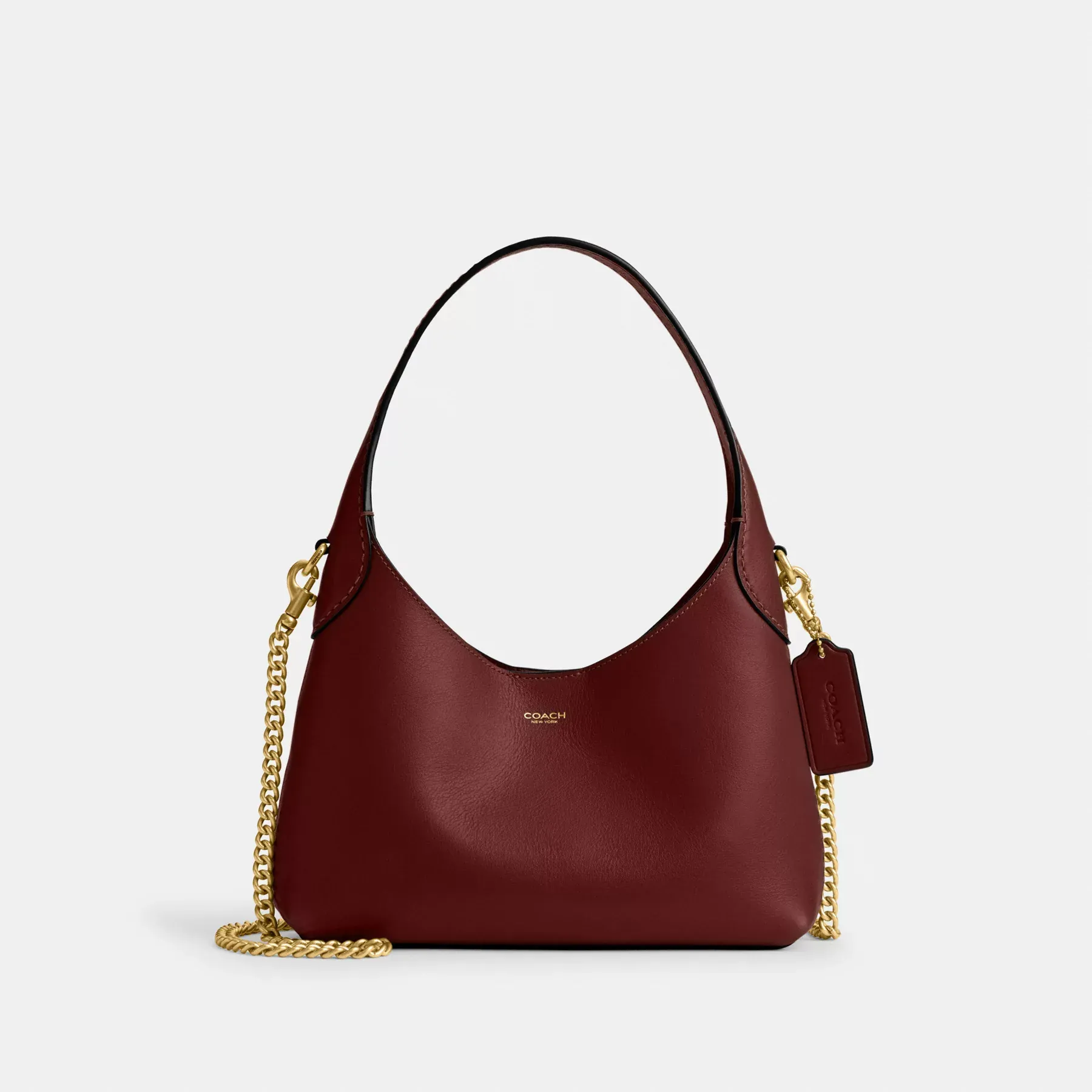 COACH Brooklyn axelväska 23 Mörk Ruby COACH Brooklyn axelväska 23 Mörk Ruby
