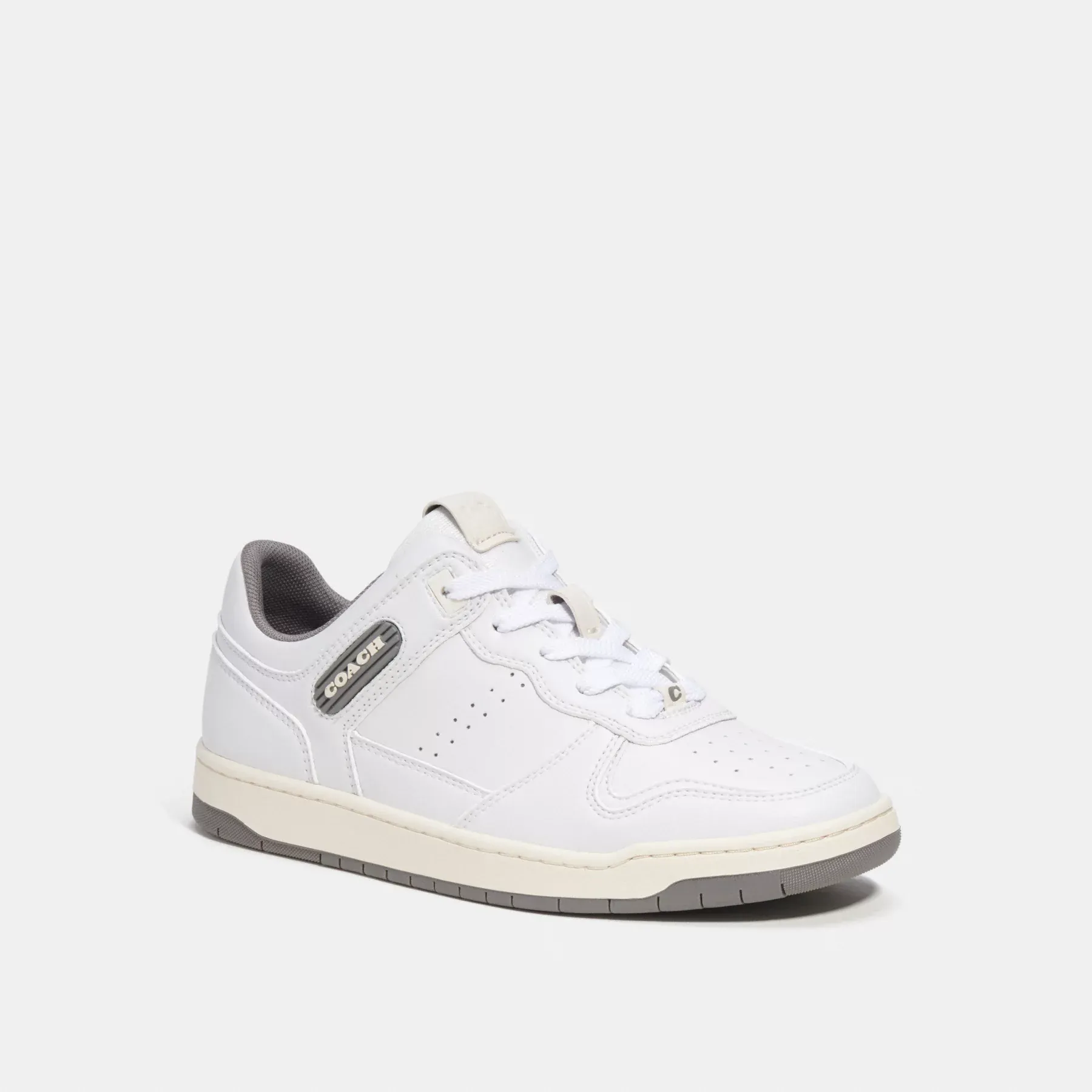 COACH C201 Low Top Sneaker Heather Grey/Optic White COACH C201 Low Top Sneaker Heather Grey/Optic White