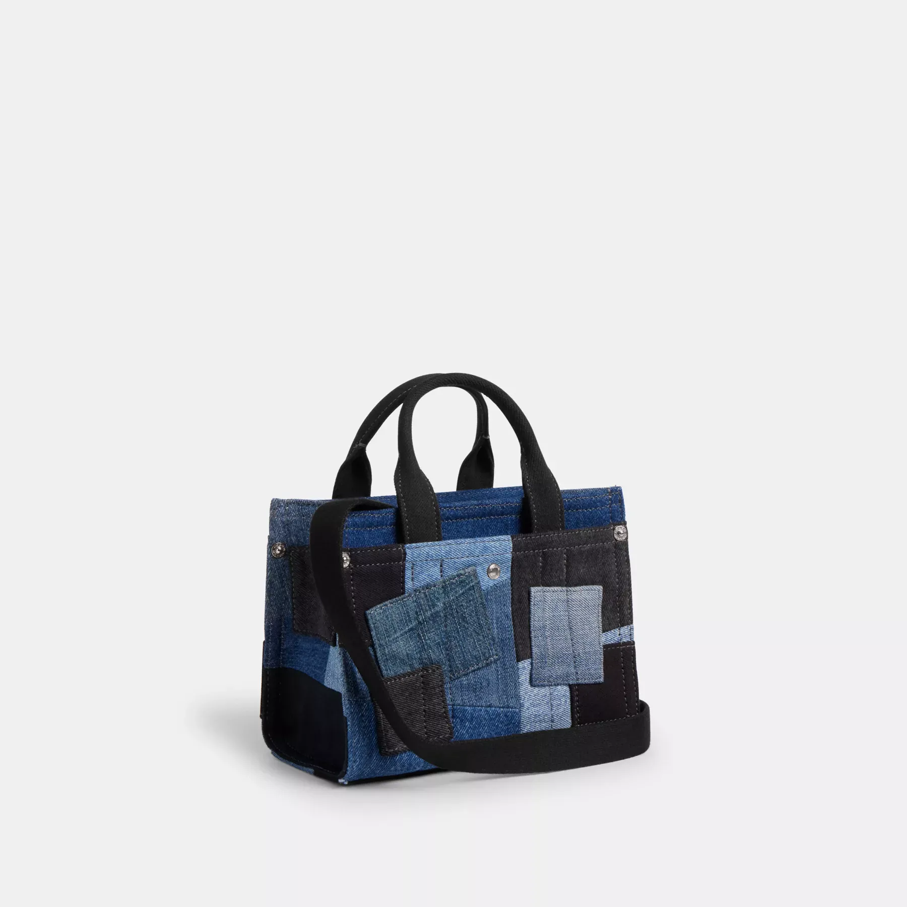 COACH Cargo Tote Bag 20 Med Patchwork Denim Multi