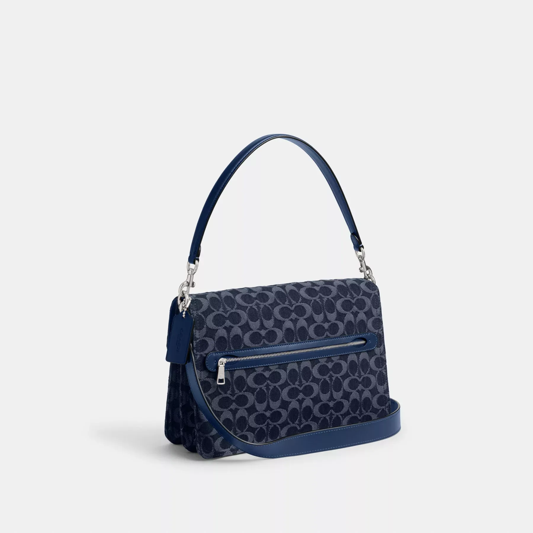 COACH Chain Tabby Axelväska 30 I Signature Denim Deep Blue Multi
