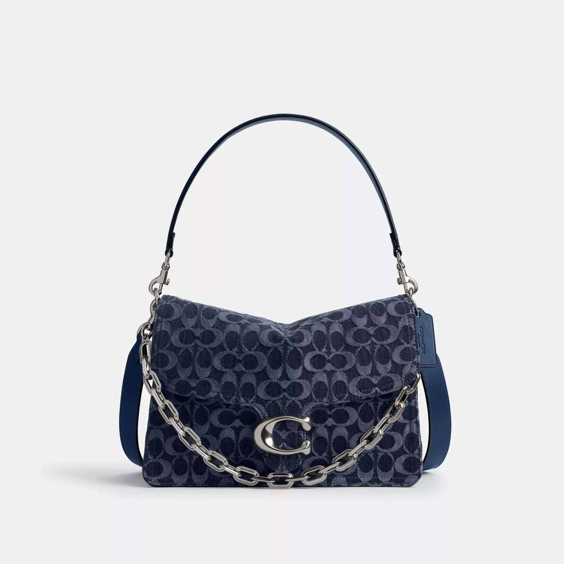 COACH Chain Tabby Axelväska 30 I Signature Denim Deep Blue Multi