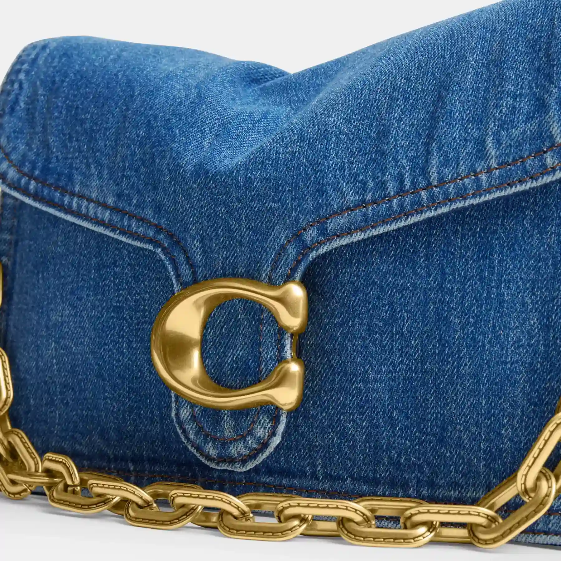 COACH Chain Tabby Axelväska Djupblå COACH Chain Tabby Axelväska Djupblå