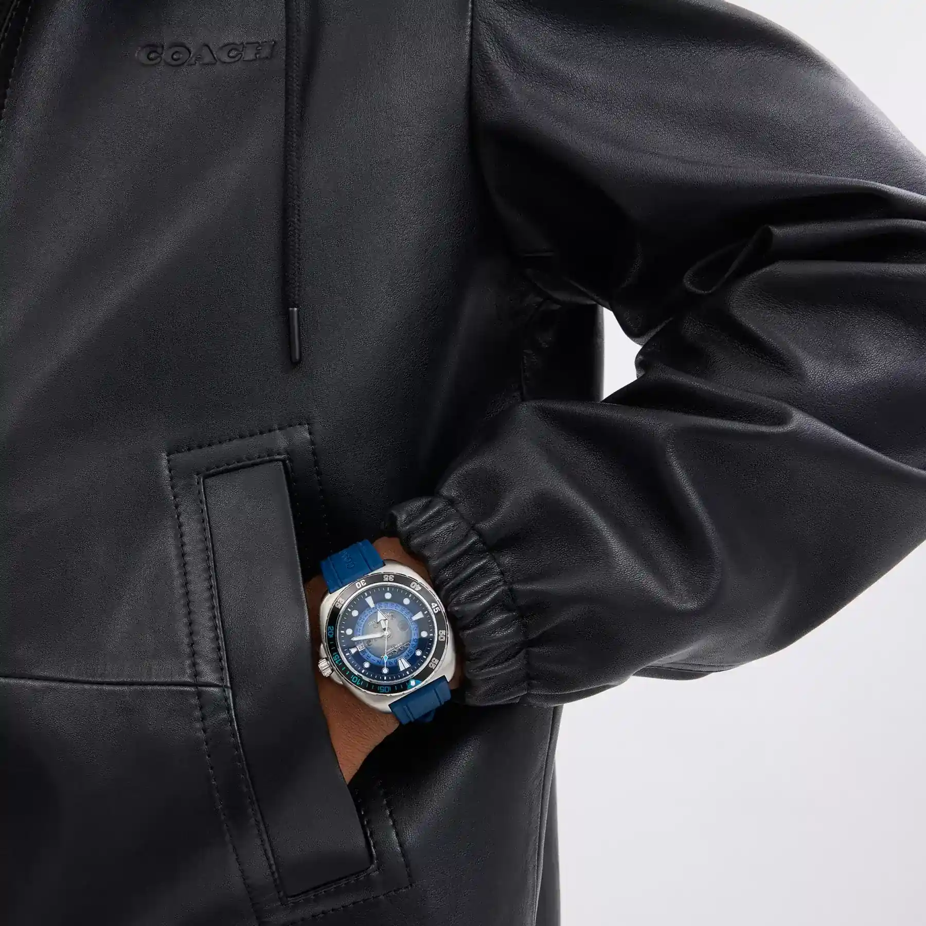COACH Charter Automatic Watch, 44mm Blå COACH Charter Automatic Watch, 44mm Blå
