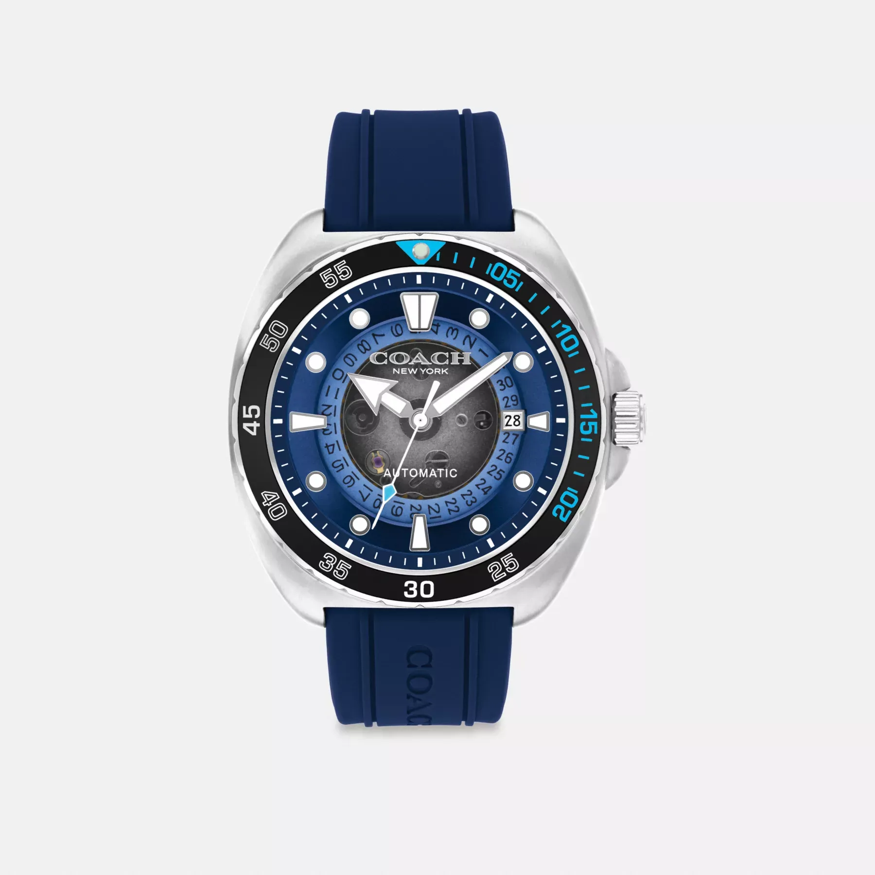 COACH Charter Automatic Watch, 44mm Blå