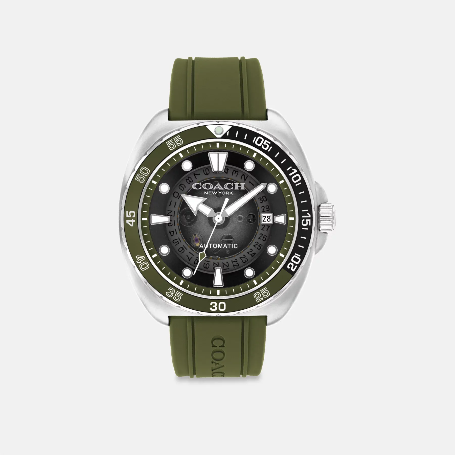 COACH Charter Automatic Watch, 44mm Grön COACH Charter Automatic Watch, 44mm Grön