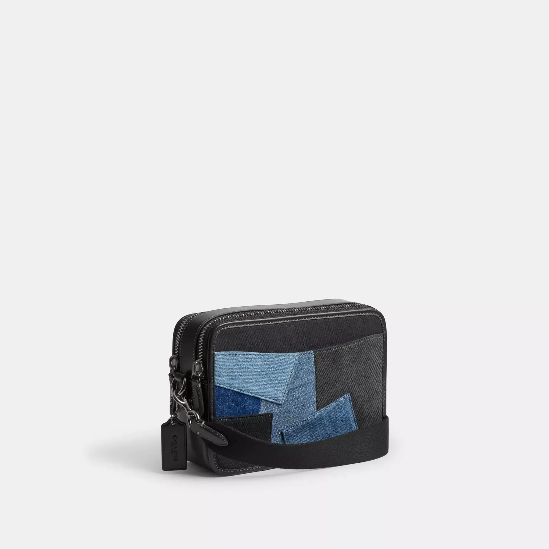 COACH Charter Crossbody Bag 24 Med Patchwork Denim Multi COACH Charter Crossbody Bag 24 Med Patchwork Denim Multi