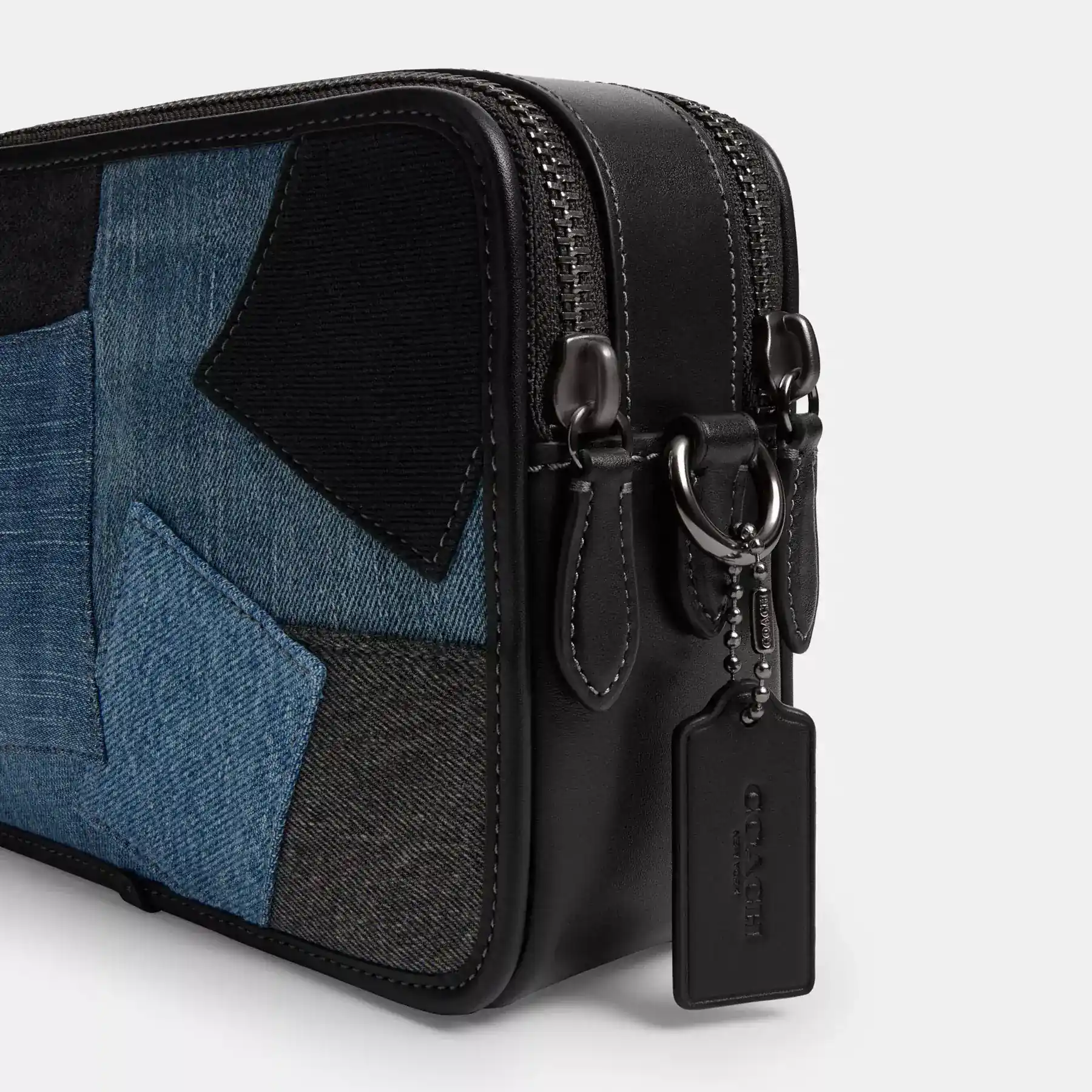 COACH Charter Crossbody Bag 24 Med Patchwork Denim Multi COACH Charter Crossbody Bag 24 Med Patchwork Denim Multi