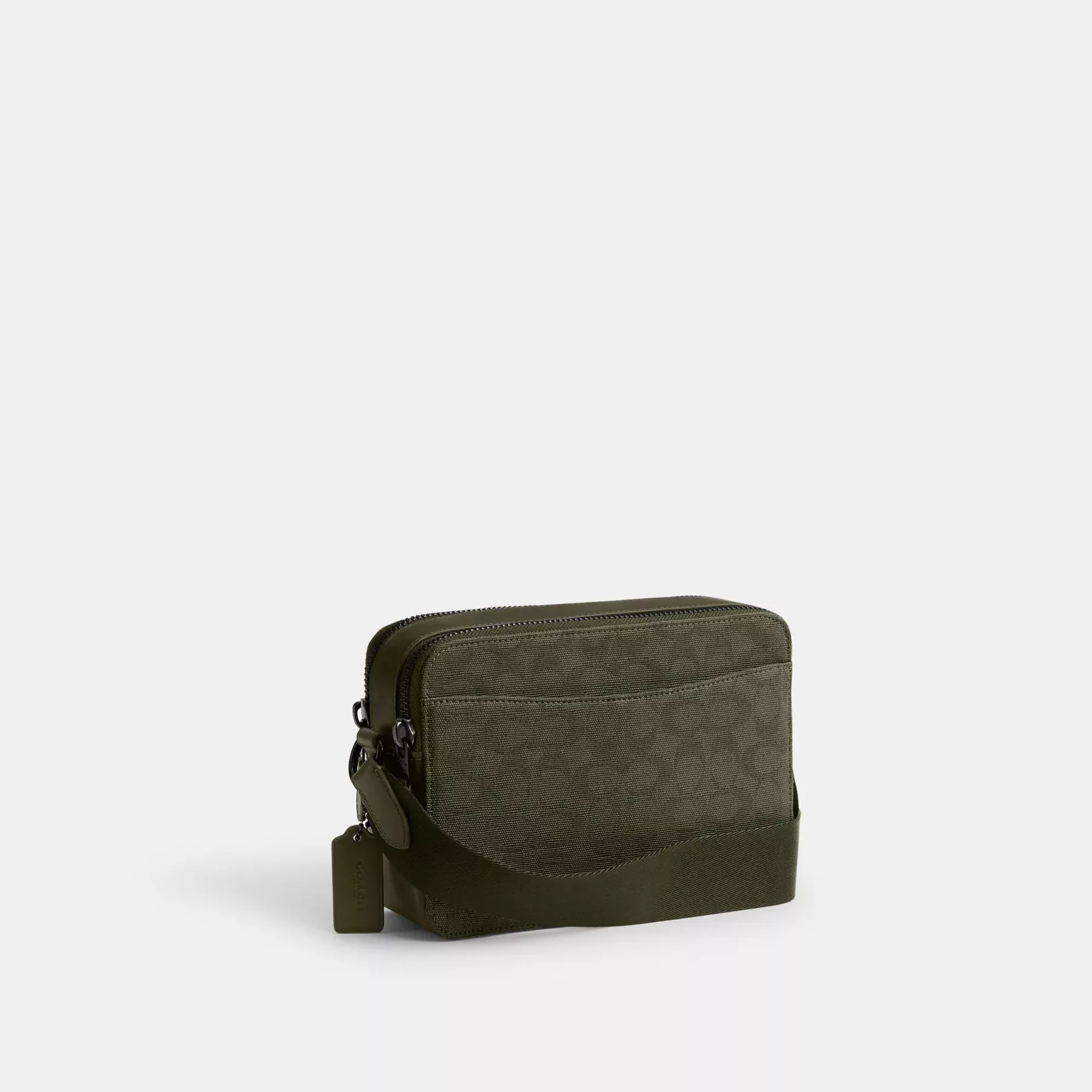 COACH Charter Crossbody Bag 24 i signatur canvas jacquard Army Green