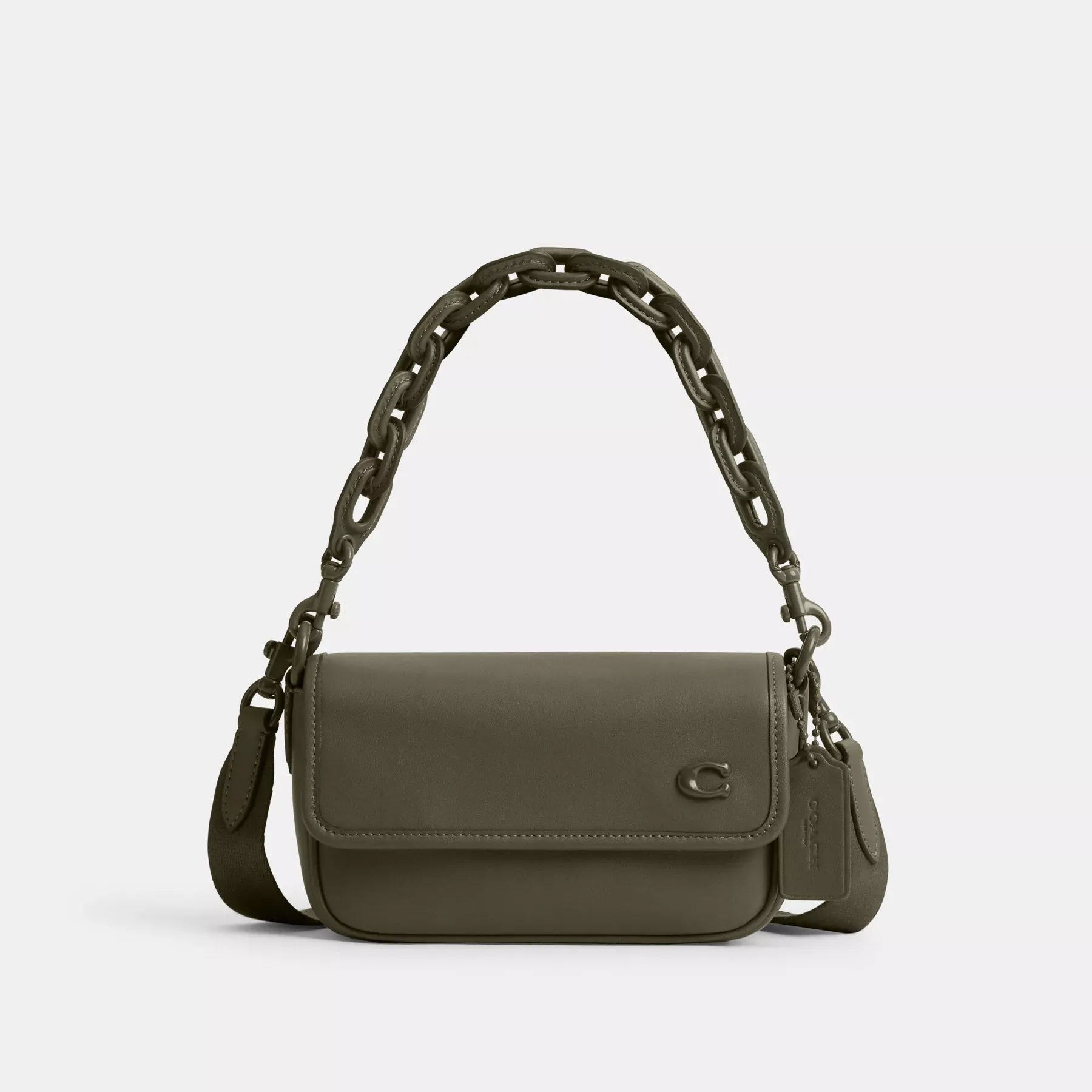 COACH Charter Flap Crossbody 18 Army Green