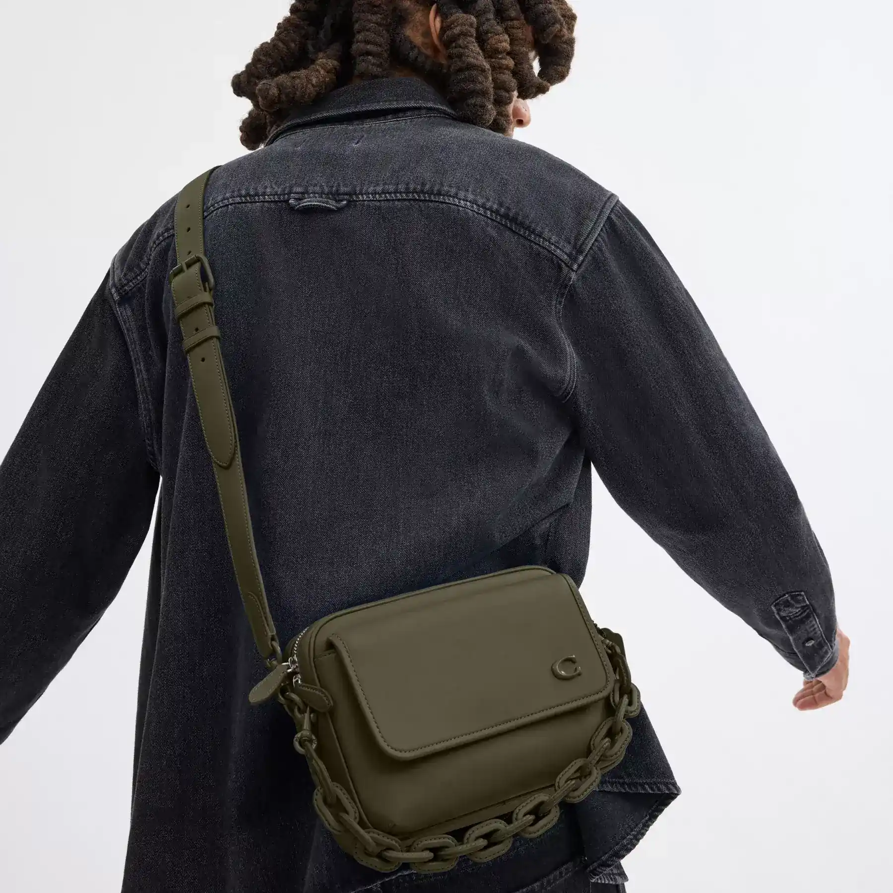 COACH Charter Flap Crossbody 24 Army Green COACH Charter Flap Crossbody 24 Army Green