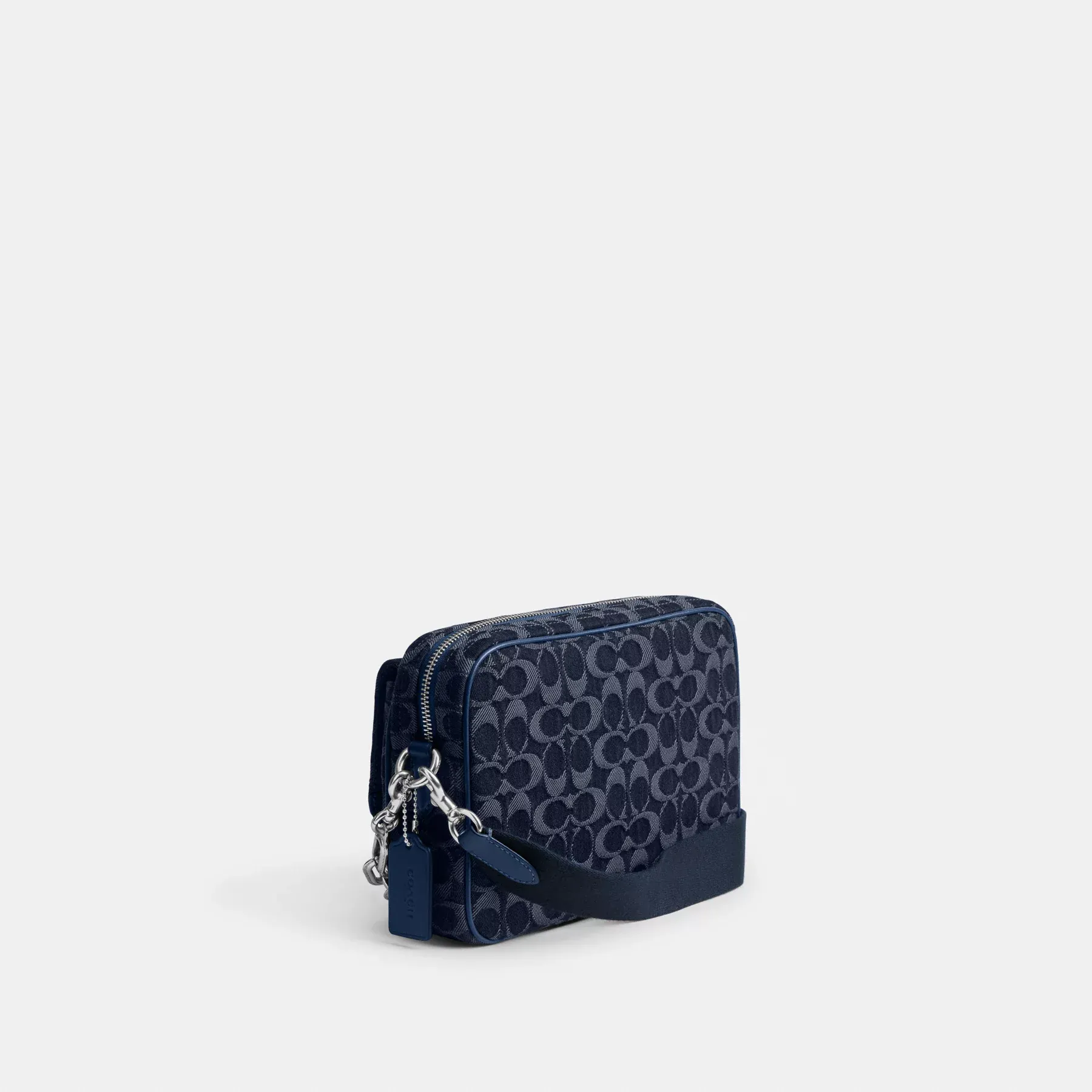 COACH Charter Flap Crossbody Bag 24 I Signature Denim Djupblå