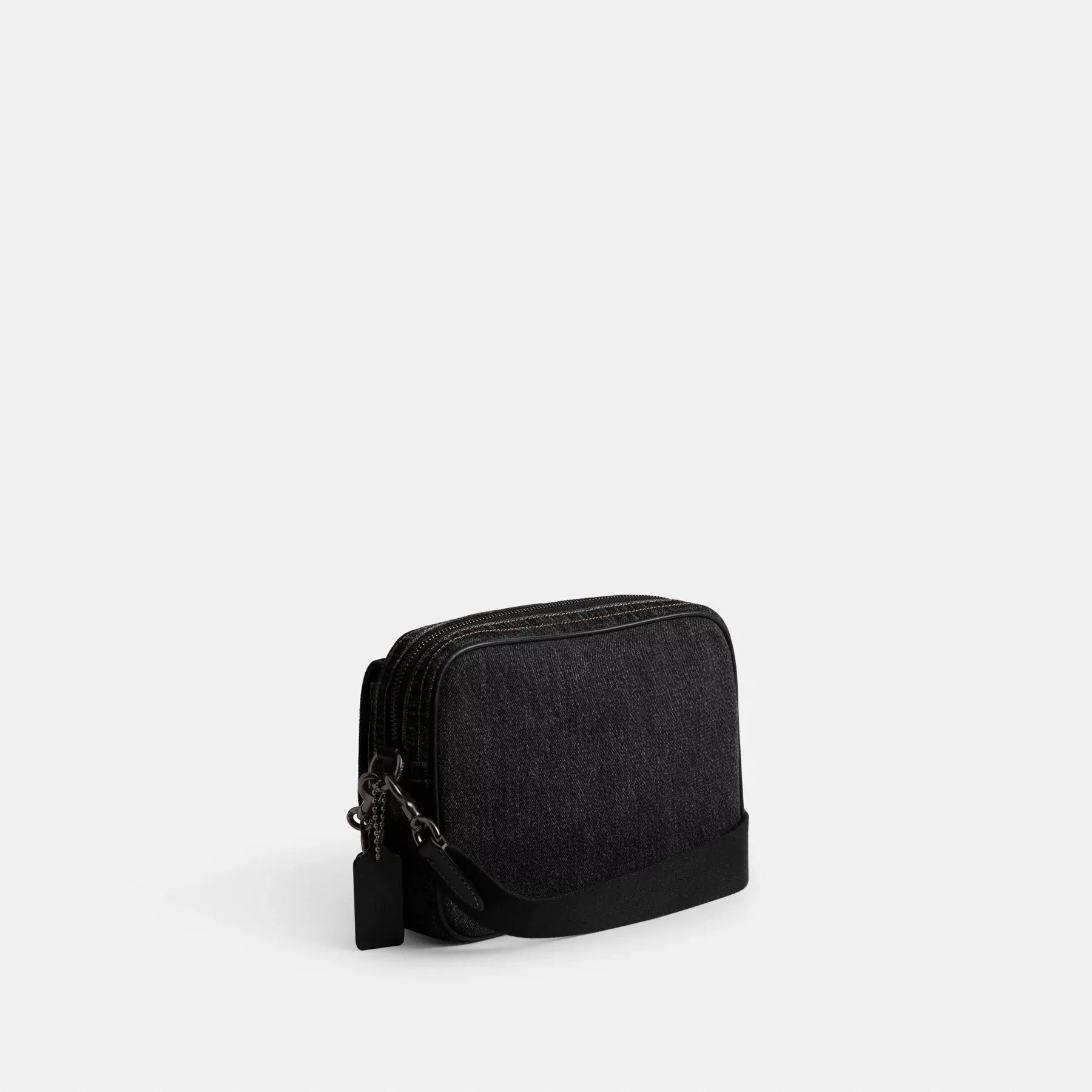 COACH Charter Flap Crossbody-väska 24 Tvättad svart