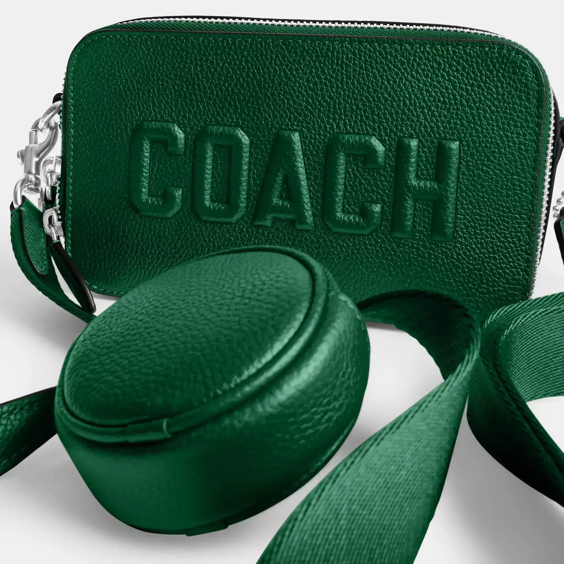 COACH Charter Slim Crossbody Med Coach Grafik Murgröna COACH Charter Slim Crossbody Med Coach Grafik Murgröna