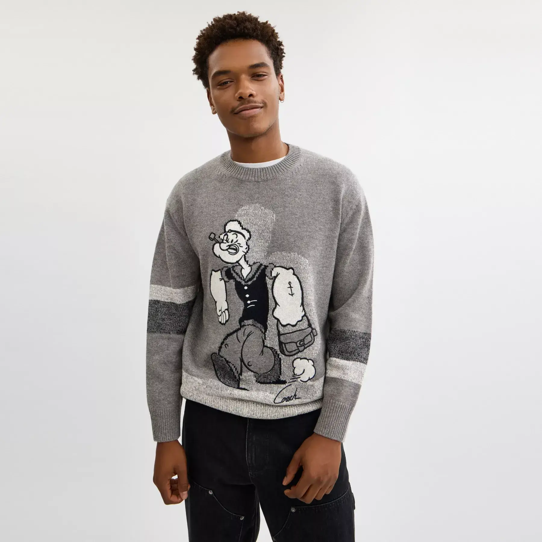 COACH Coach X Popeye Sweater Grå Multi COACH Coach X Popeye Sweater Grå Multi