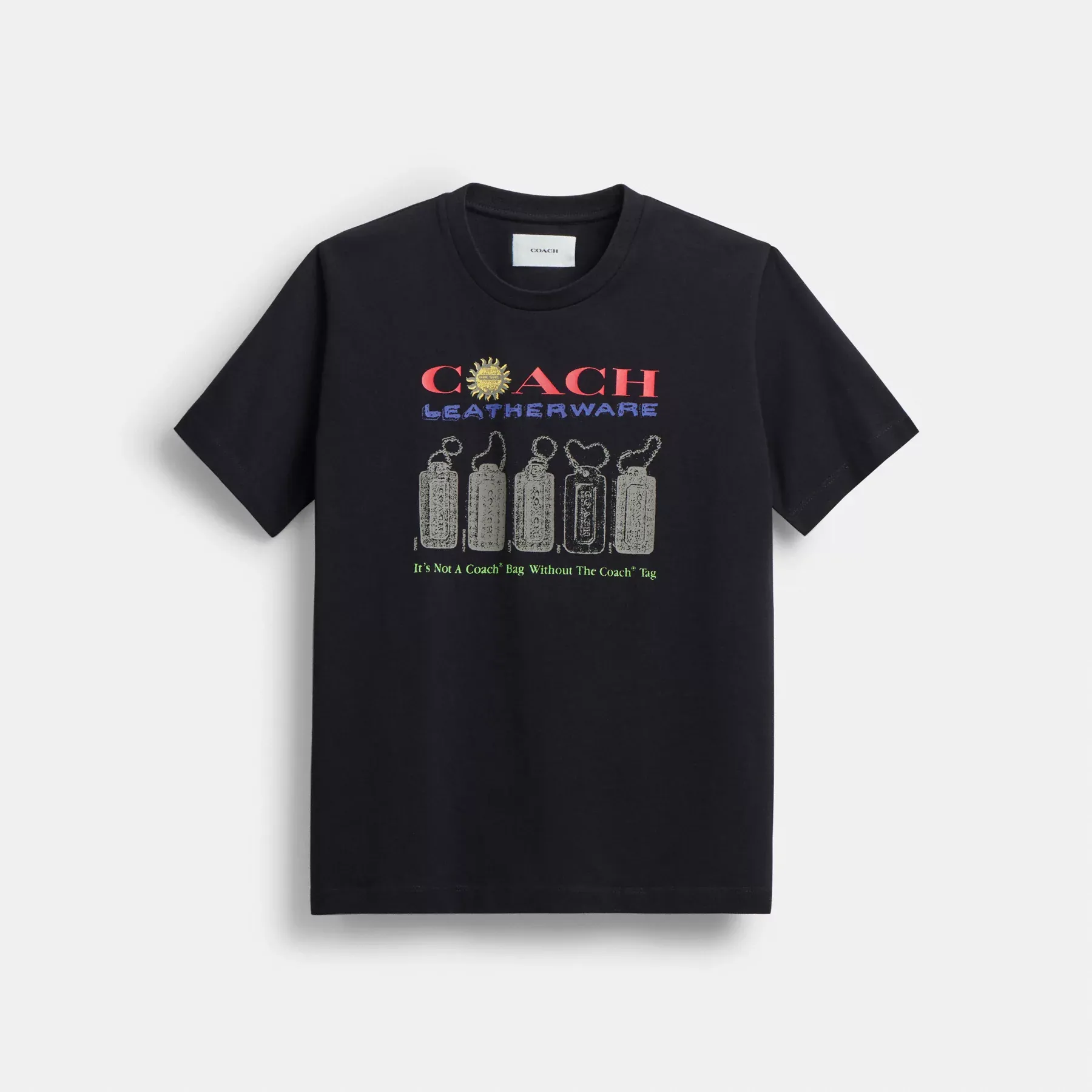 COACH Collage Grafisk T-shirt I Ekologisk Bomull Svart