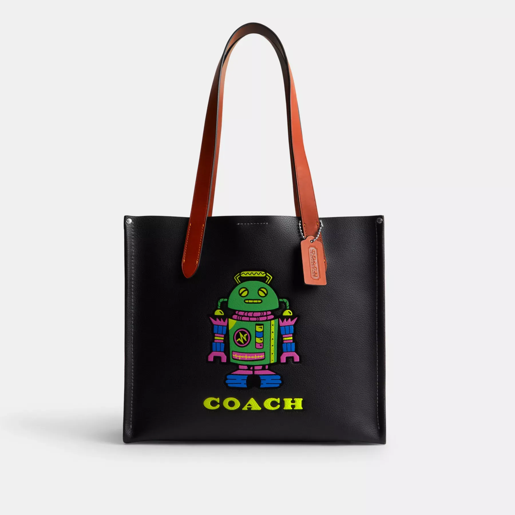 COACH Cosmic Coach Relay Tote 34 Med Robot Svart Multi
