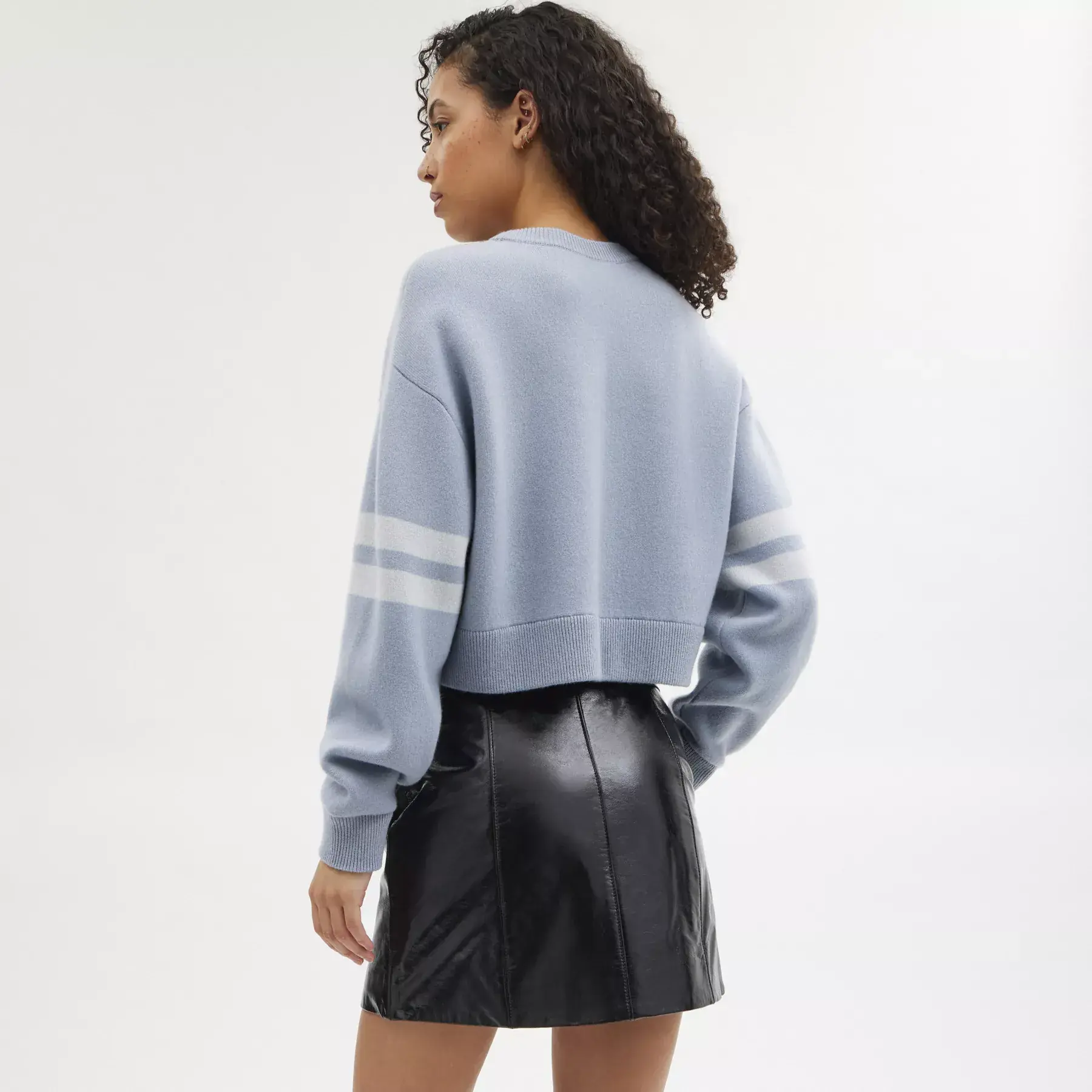COACH Cropped Coach Sweater Blå COACH Cropped Coach Sweater Blå