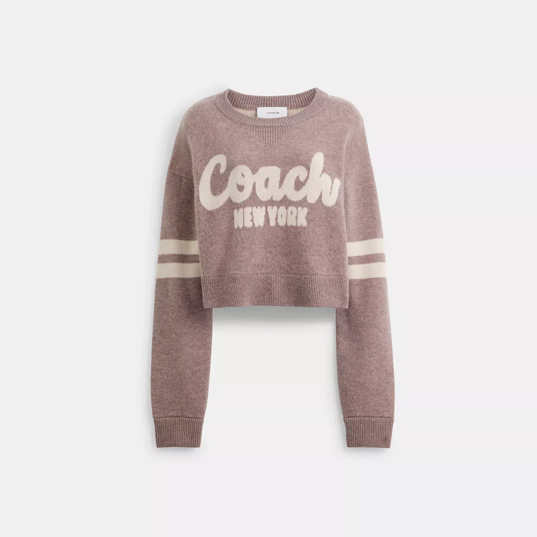COACH Cropped Coach Sweater Rosa