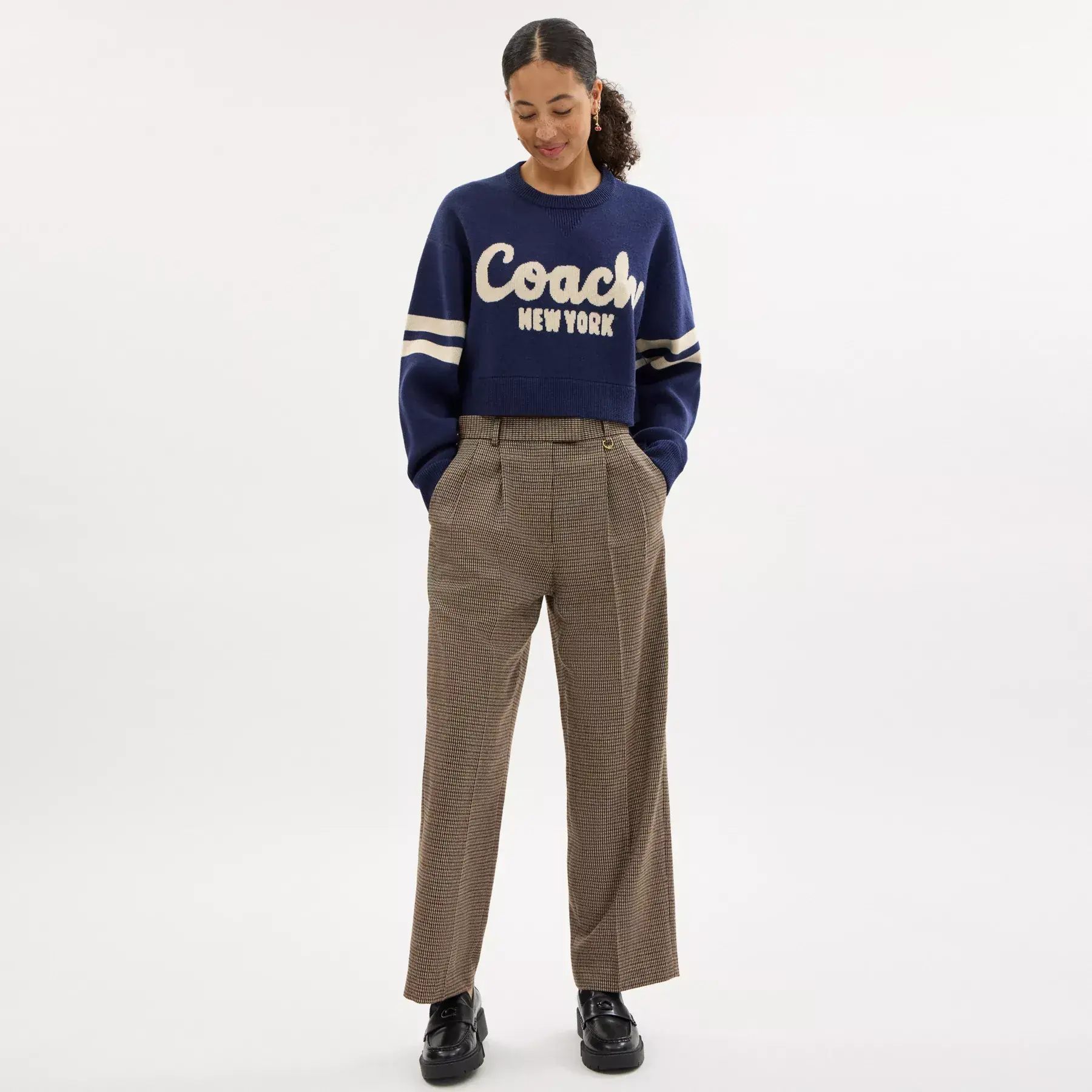 COACH Cropped Coach Sweater Marin