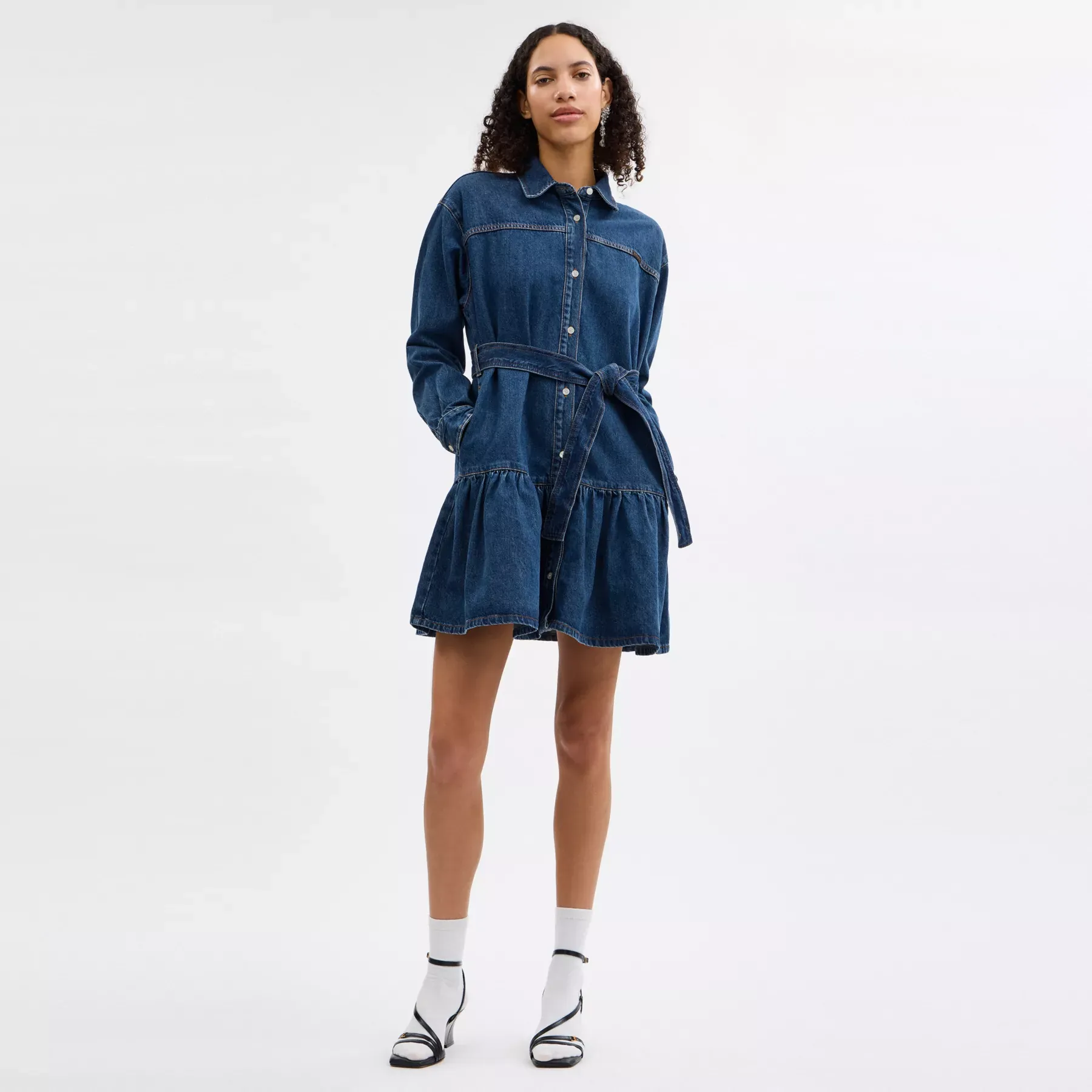 COACH Denimskjorta klänning Mörkblå