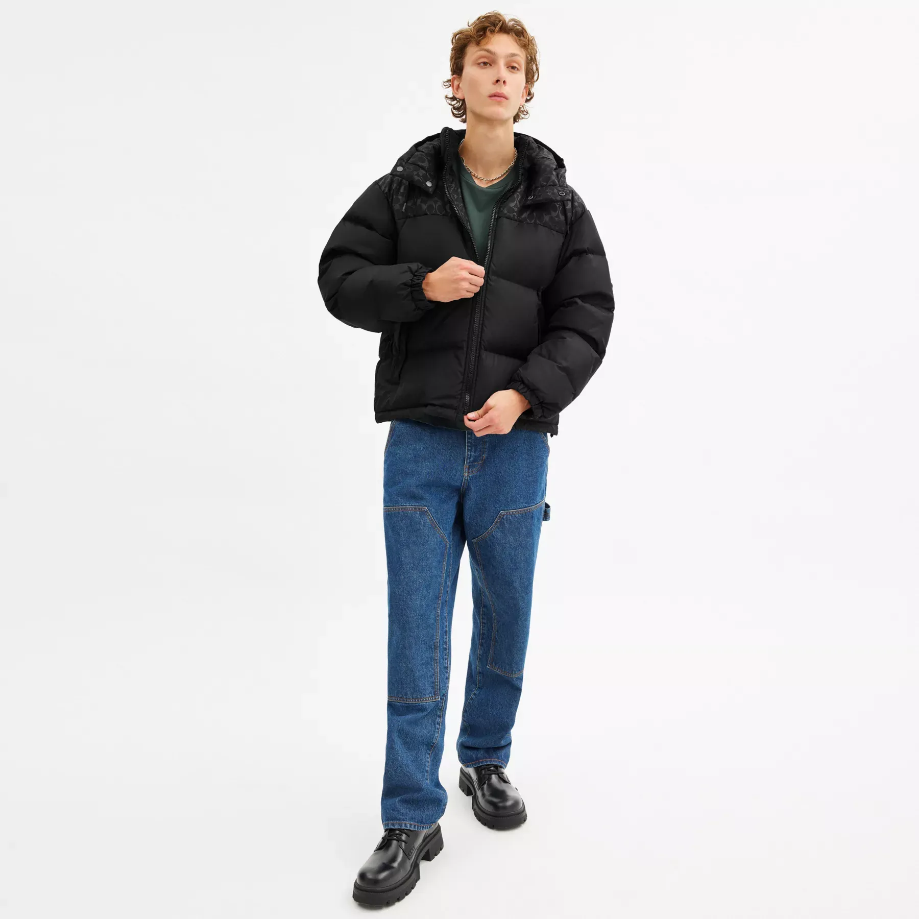 COACH Dunjacka i återvunnen polyester Svart