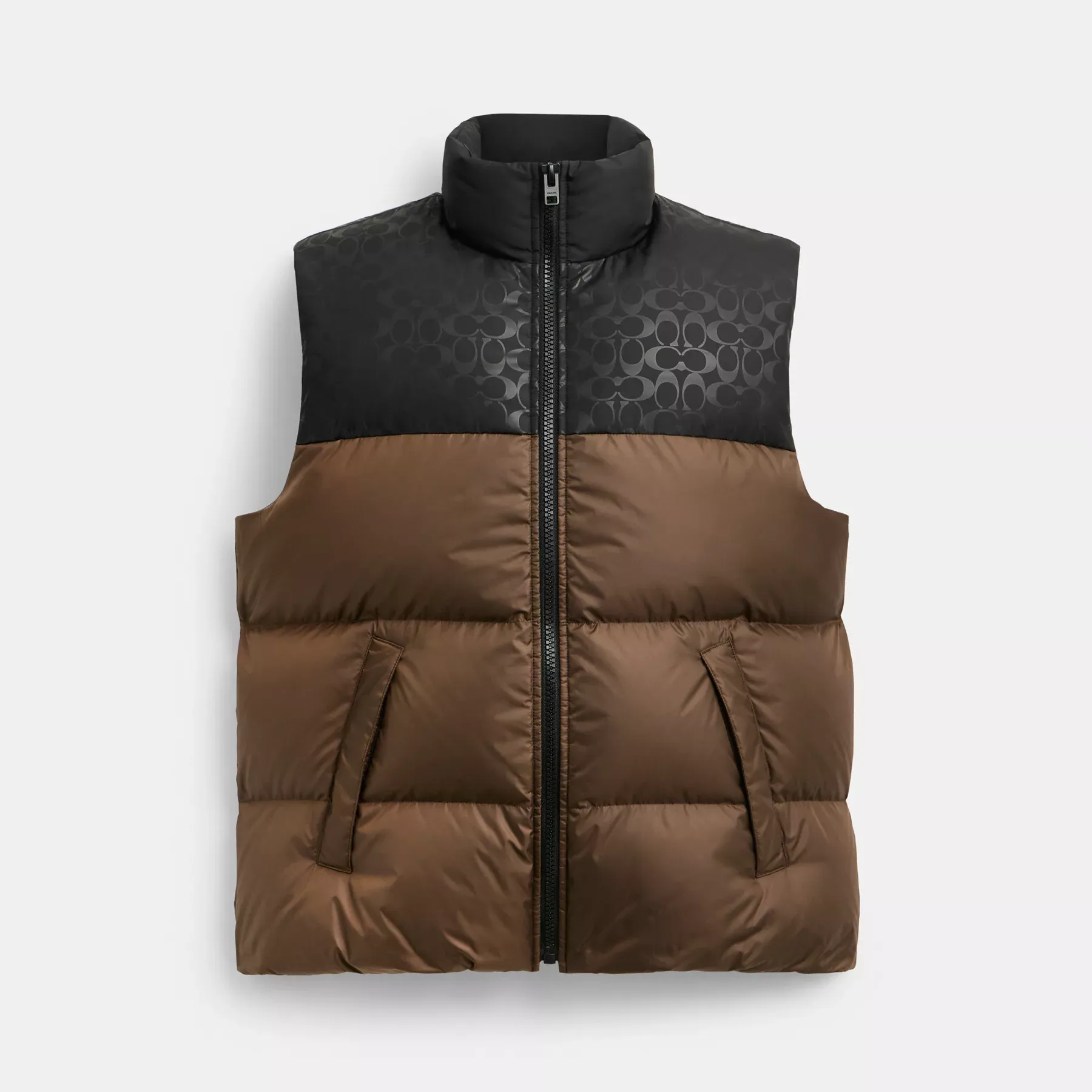 COACH Dunväst i återvunnen polyester Mörk Mossa